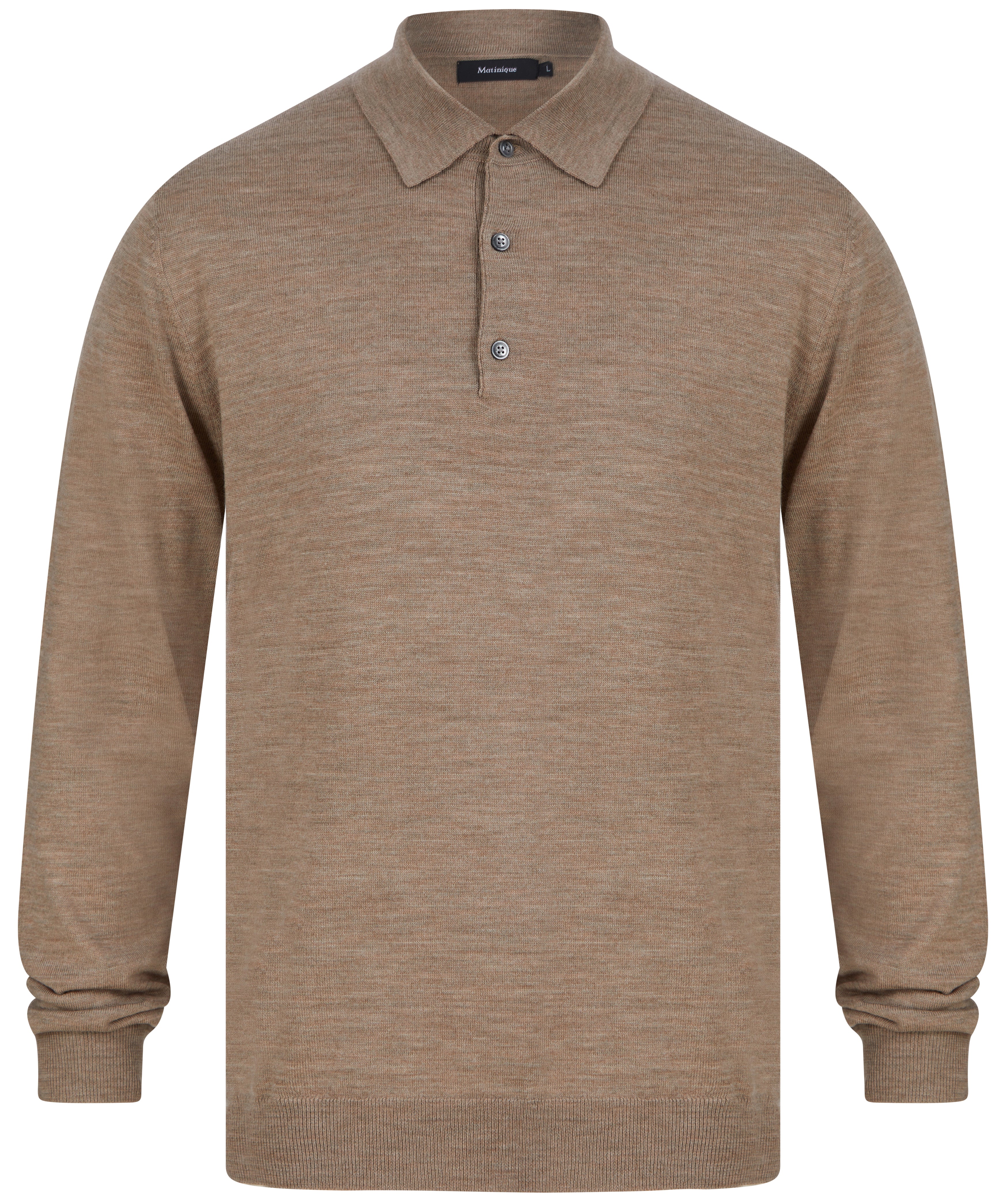 Load image into Gallery viewer, Matinique Klint Knitted Polo Beige
