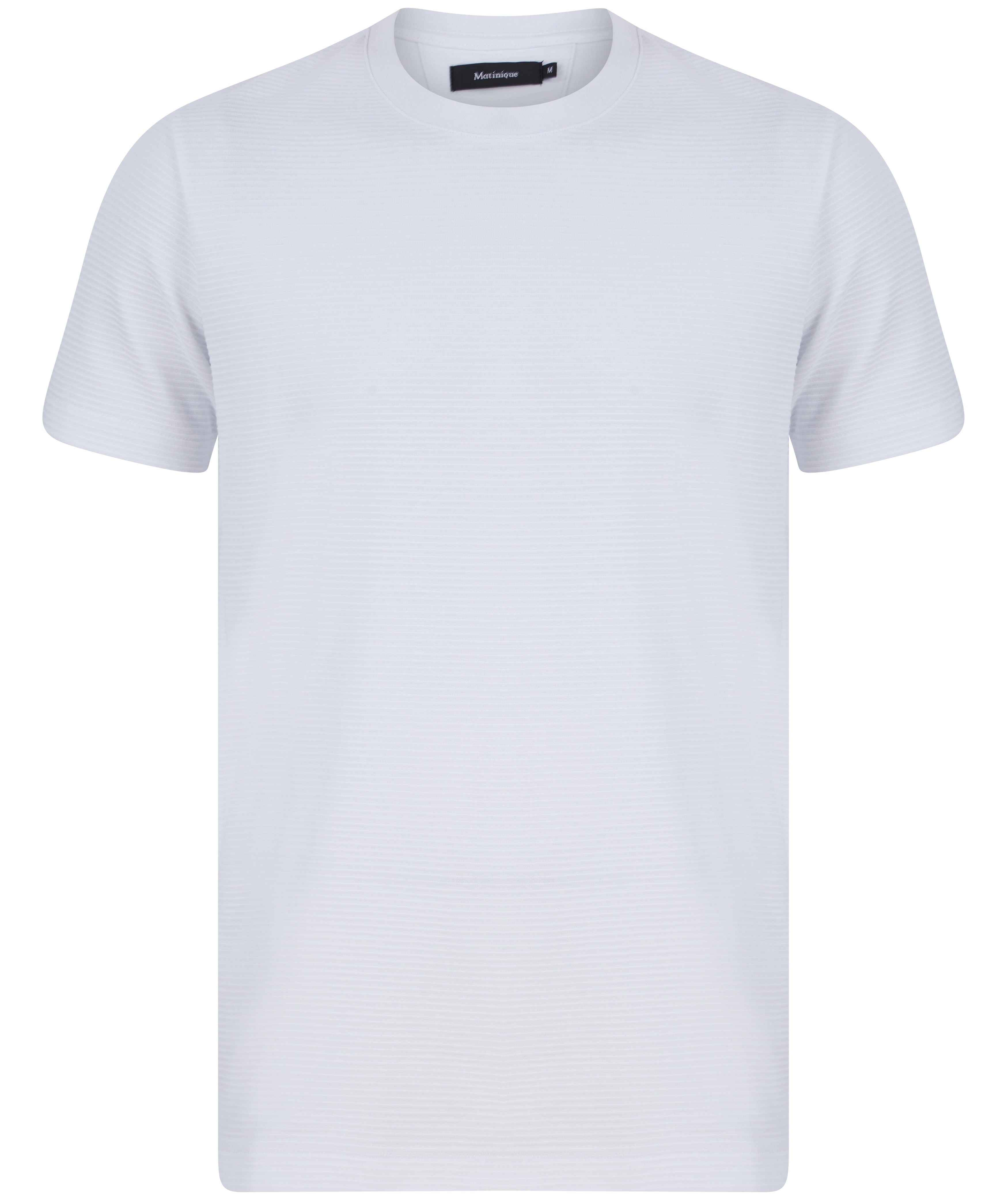 Load image into Gallery viewer, Matinique Jermane Ripple Stripe Tee White

