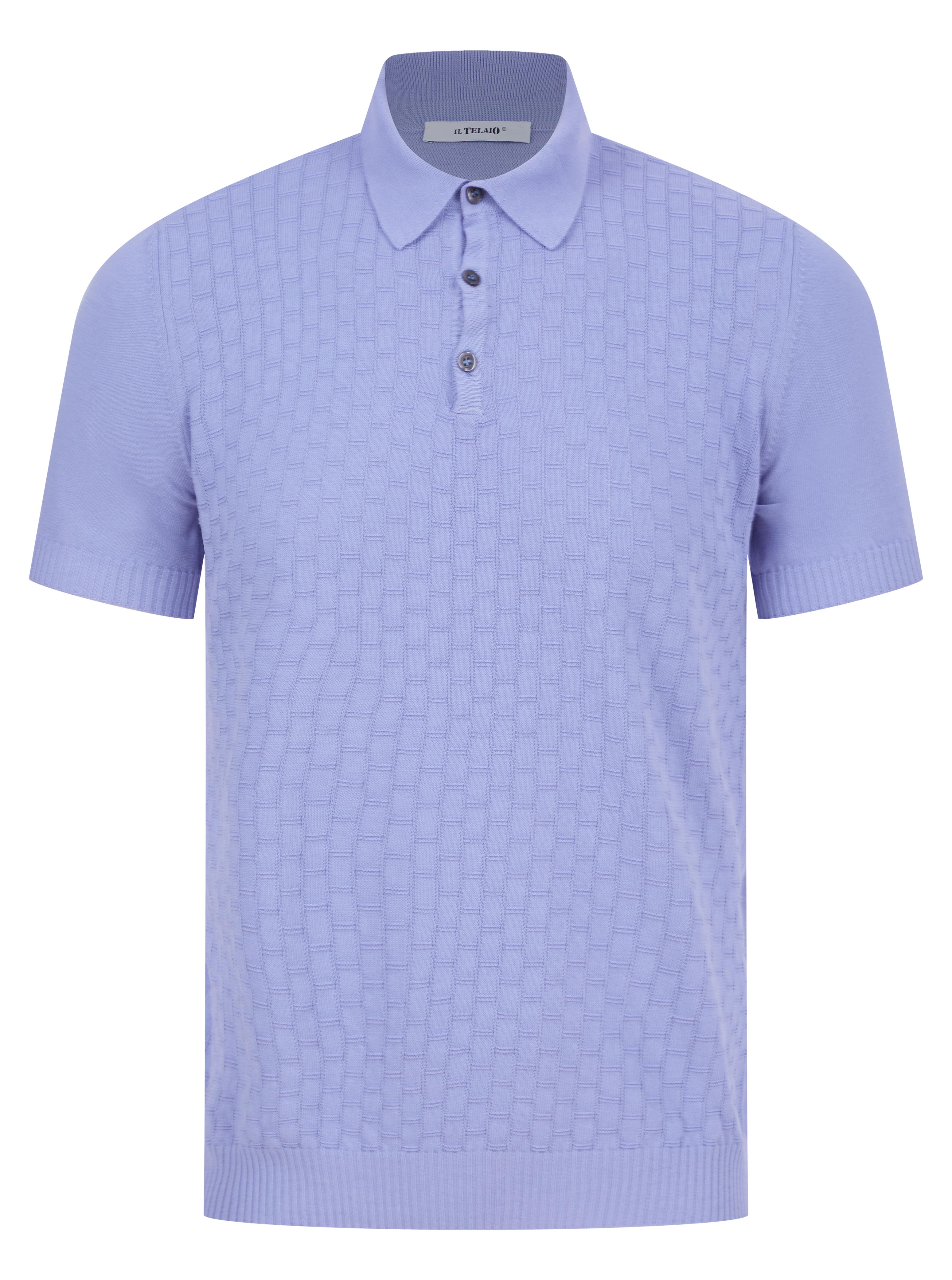 Load image into Gallery viewer, IL Telaio Weave Knit Polo Lilac
