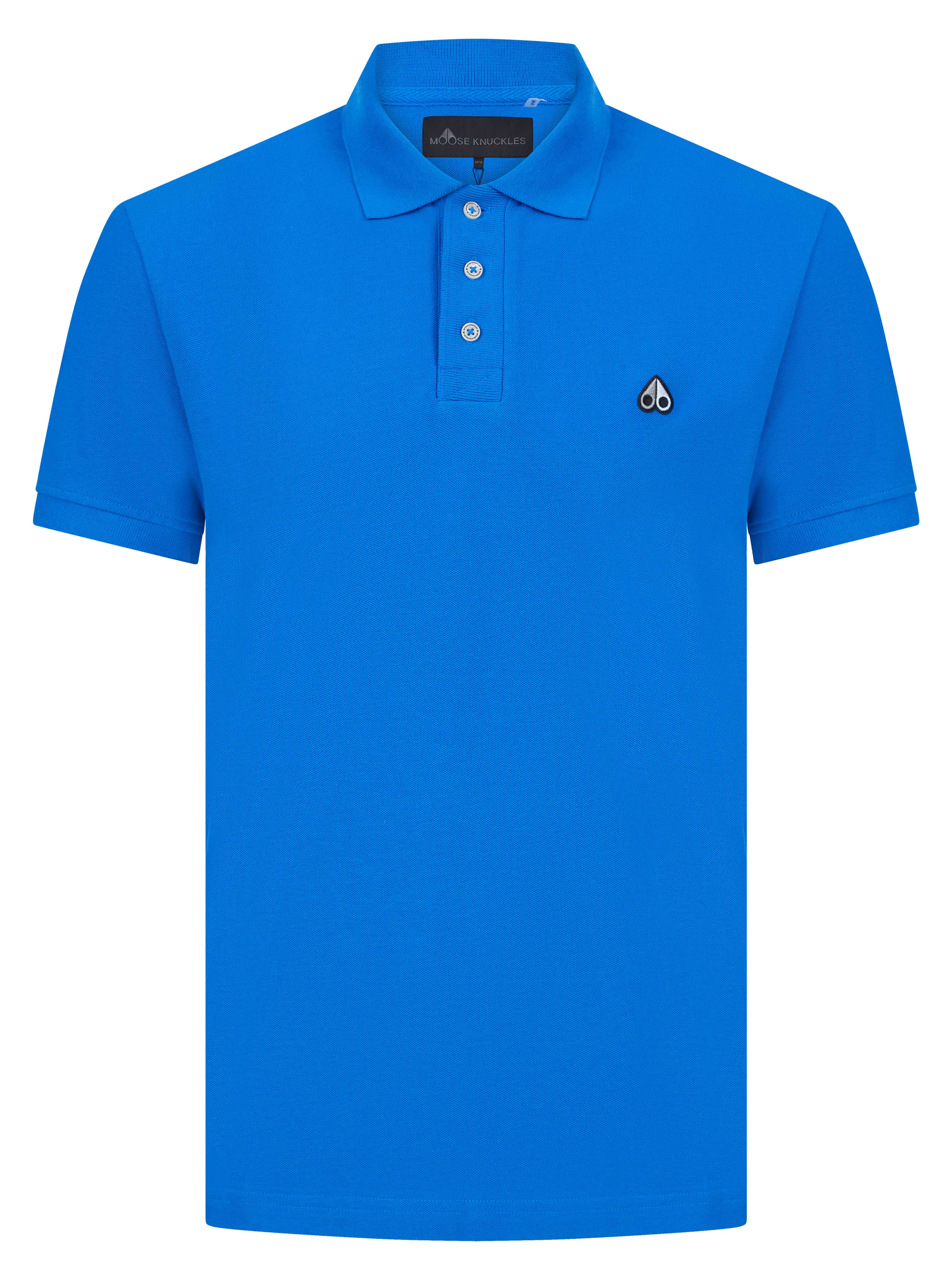 Load image into Gallery viewer, Moose Knuckles Logo Polo Shirt Royal
