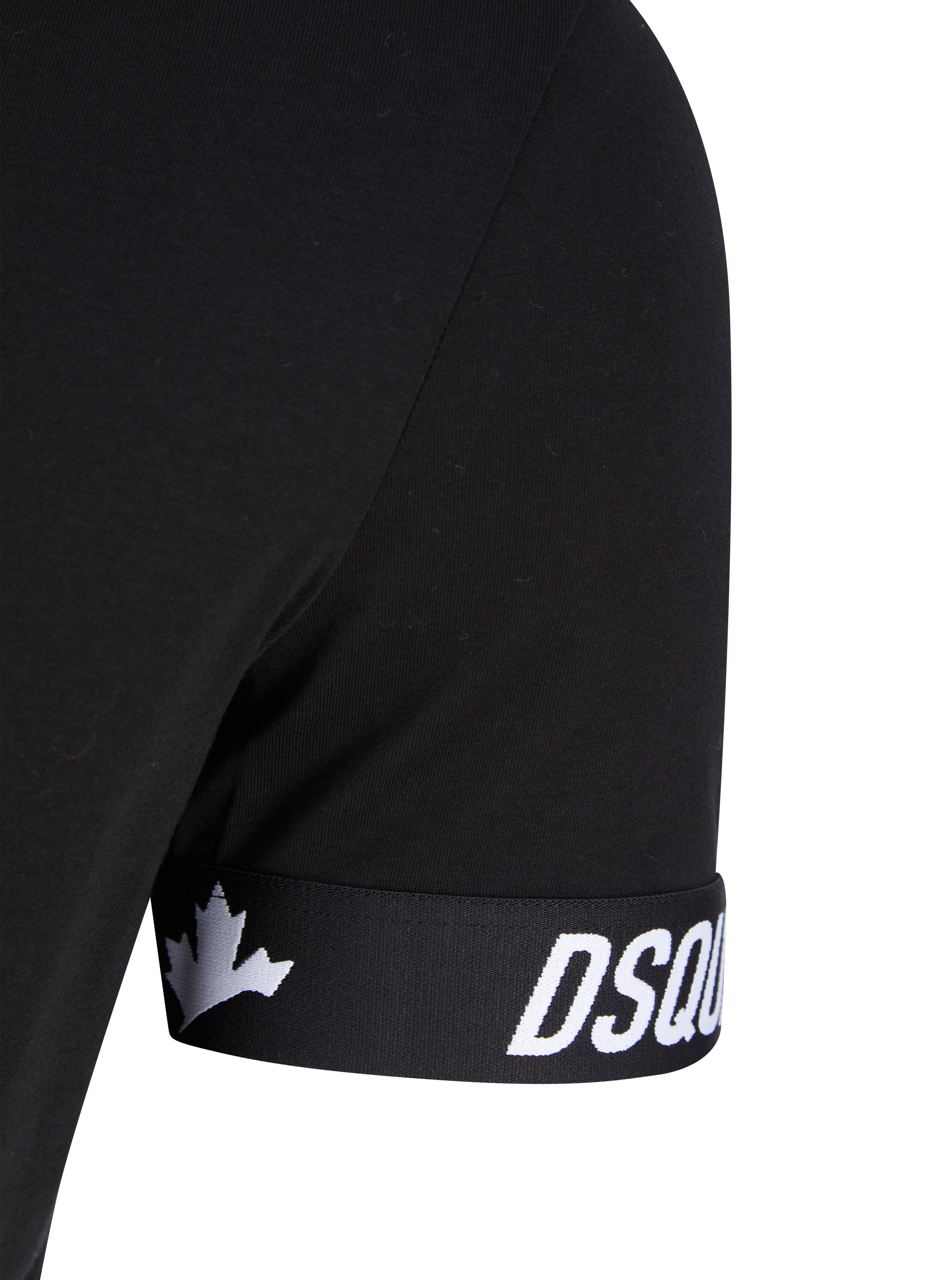 Load image into Gallery viewer, DSquared2 Leaf Sleeve Logo Tee Black
