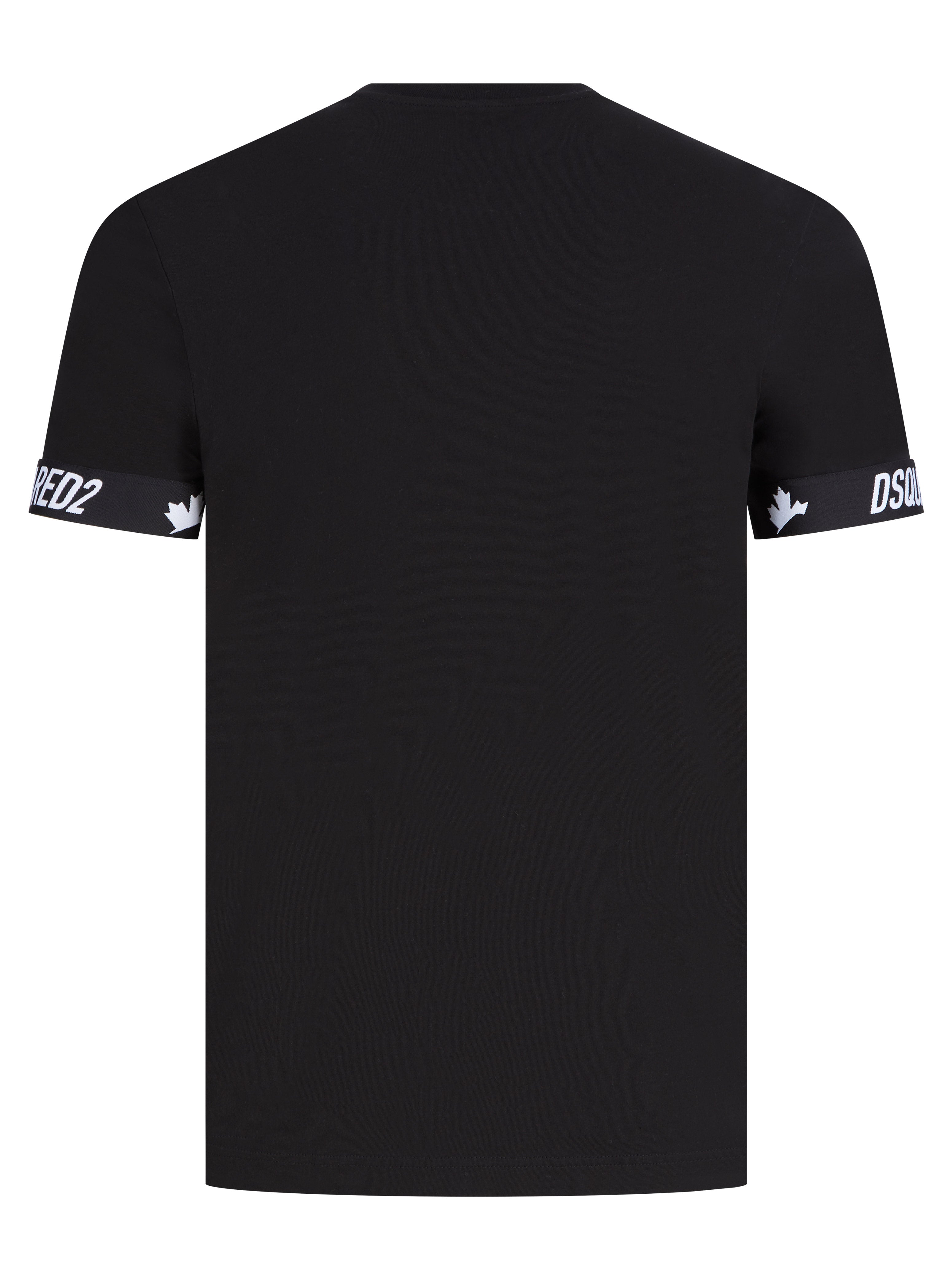 Load image into Gallery viewer, DSquared2 Leaf Sleeve Logo Tee Black
