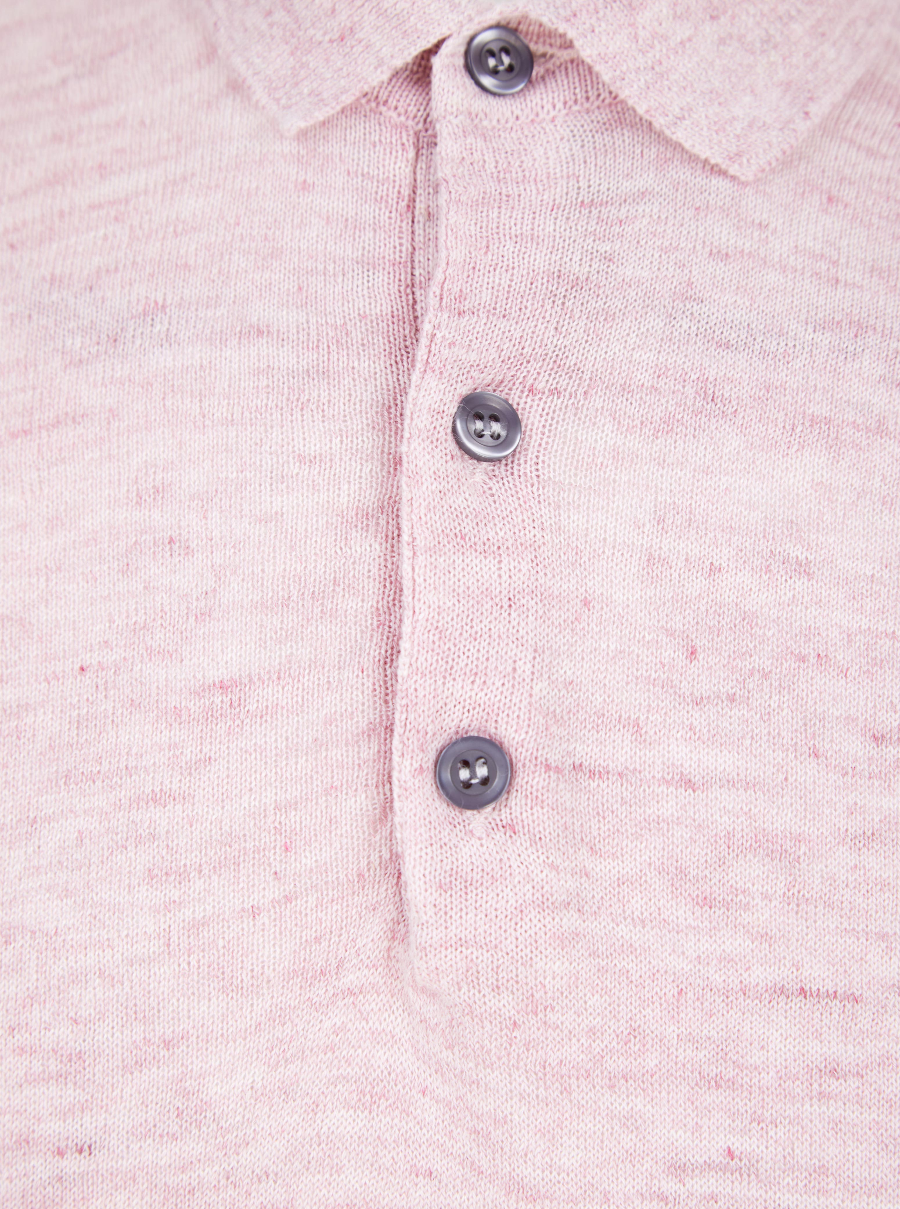 Load image into Gallery viewer, IL Telaio Linen Polo Pink
