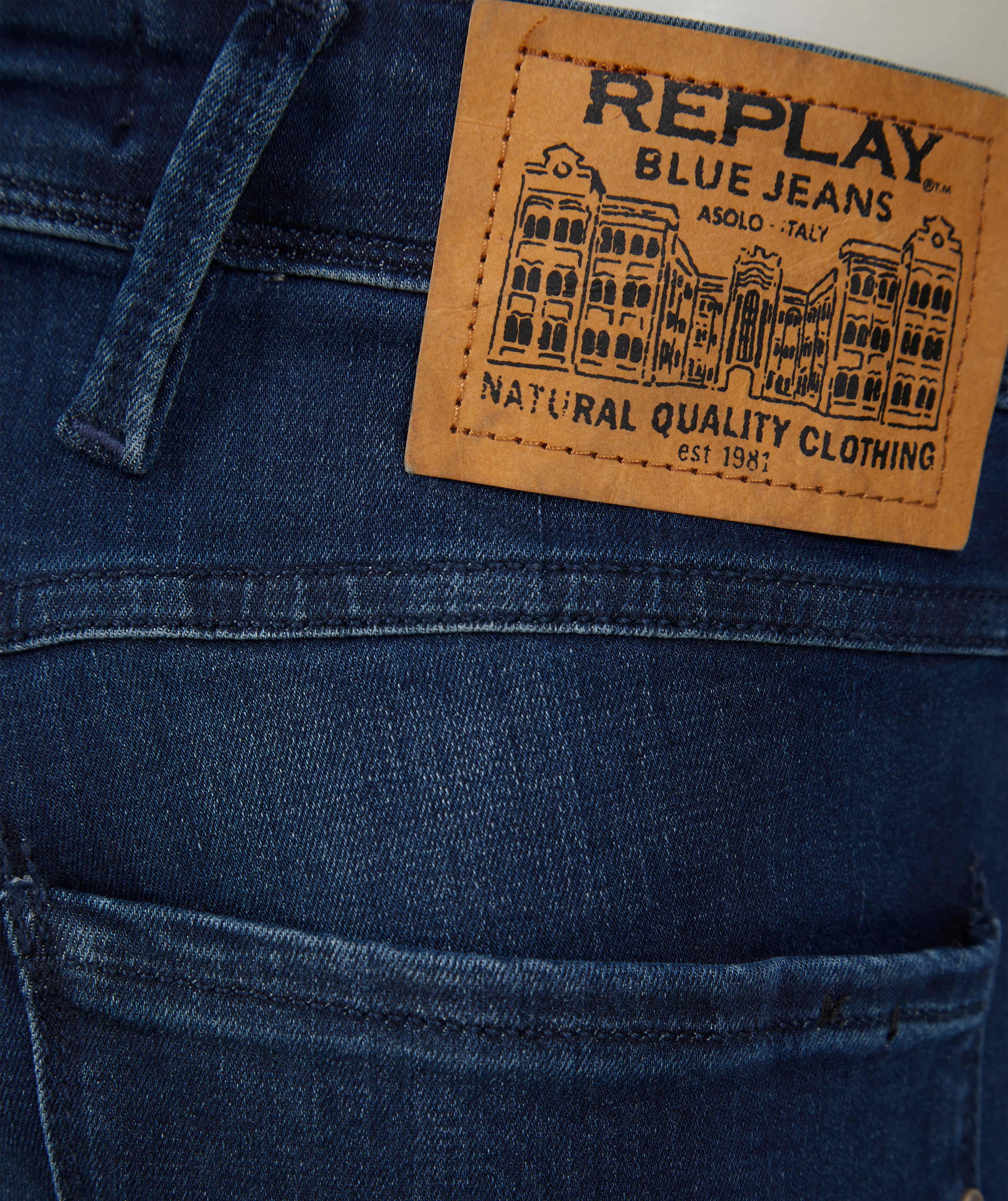 Load image into Gallery viewer, Replay Anbass Dark Indigo Power Stretch Jean
