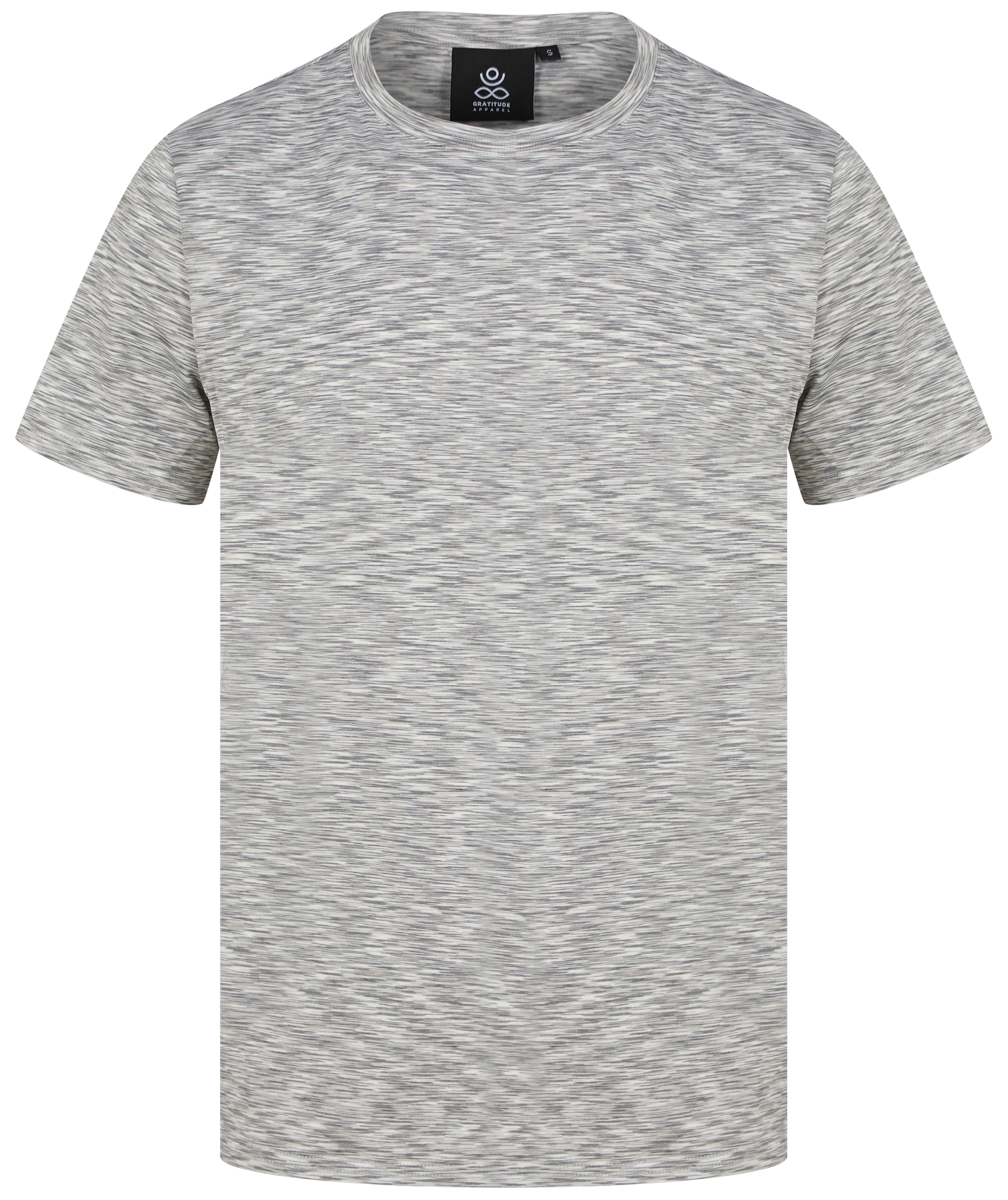 Load image into Gallery viewer, Gratitude Stripe T Shirt Grey
