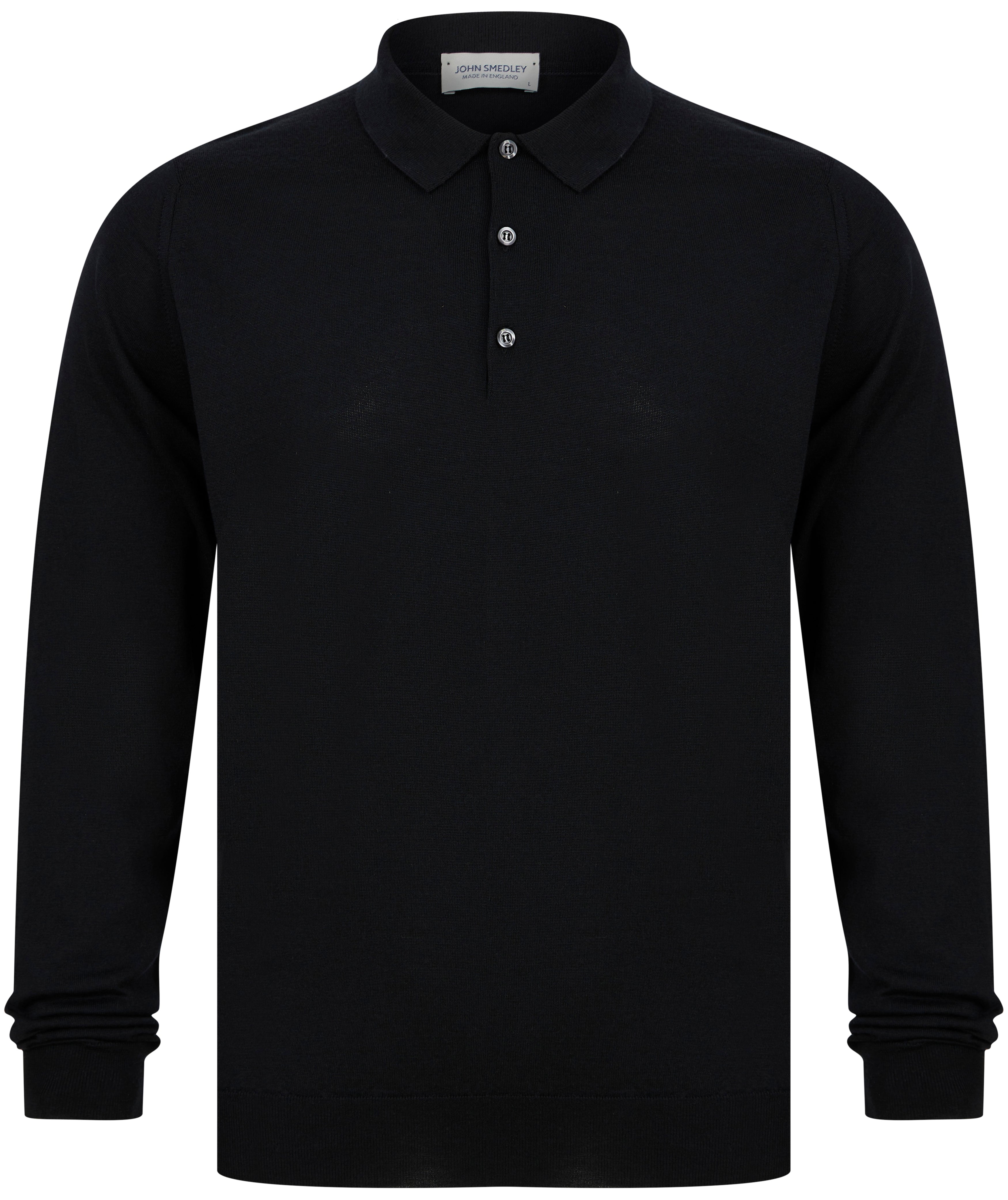 Load image into Gallery viewer, John Smedley Belper Polo Shirt Black
