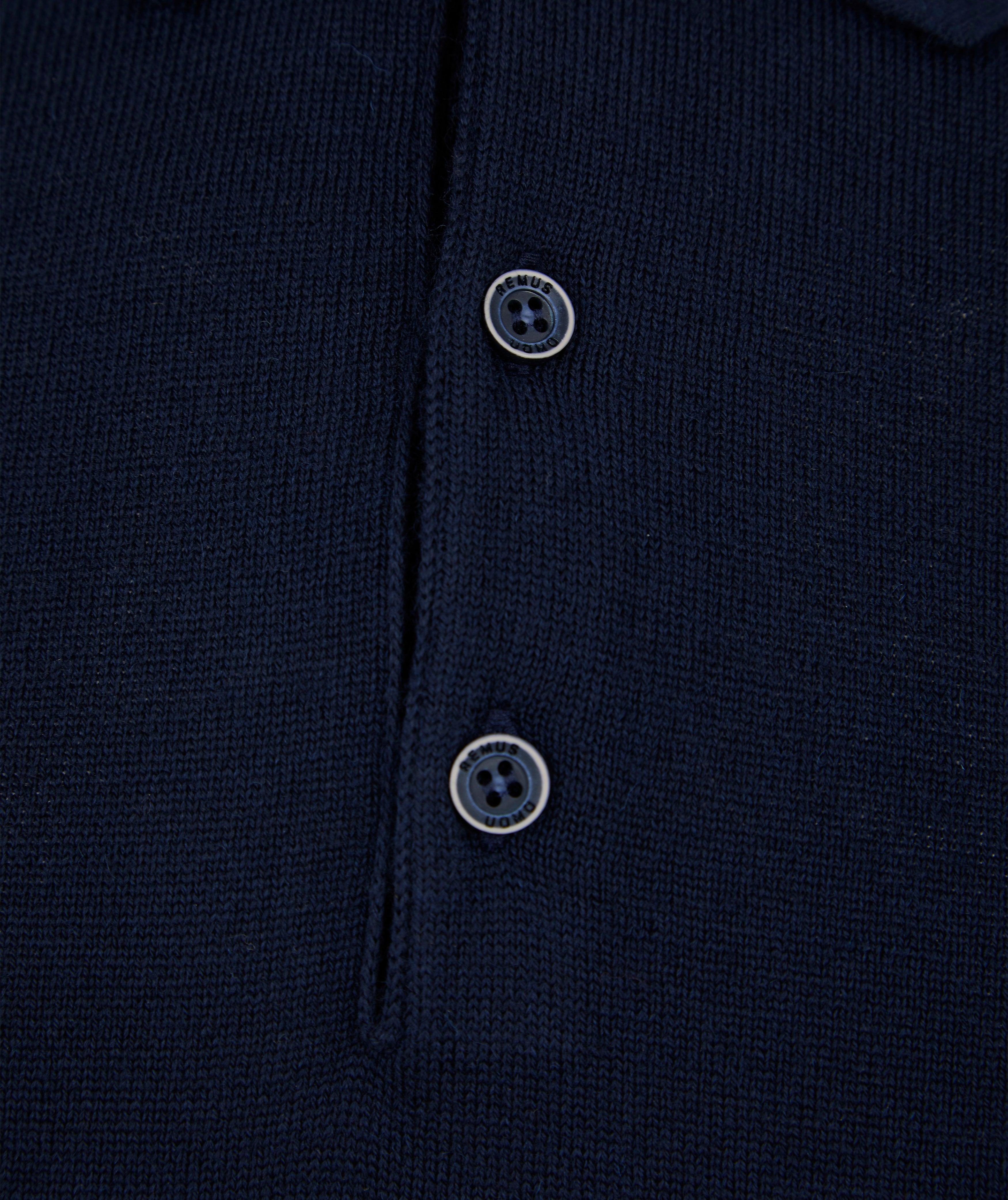 Load image into Gallery viewer, Remus Ribbed Collar Polo Navy
