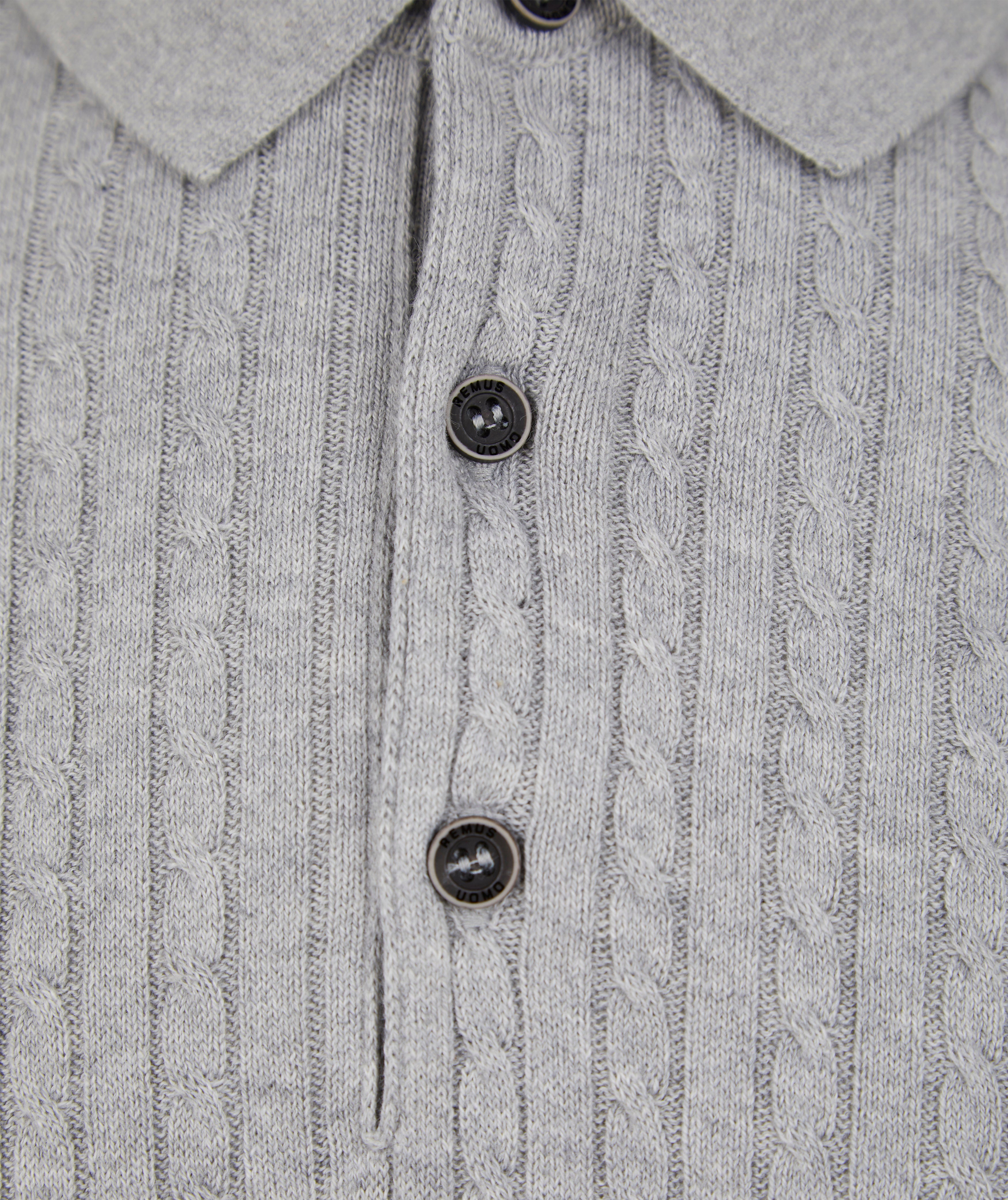 Load image into Gallery viewer, Remus Cable Knit Polo Grey
