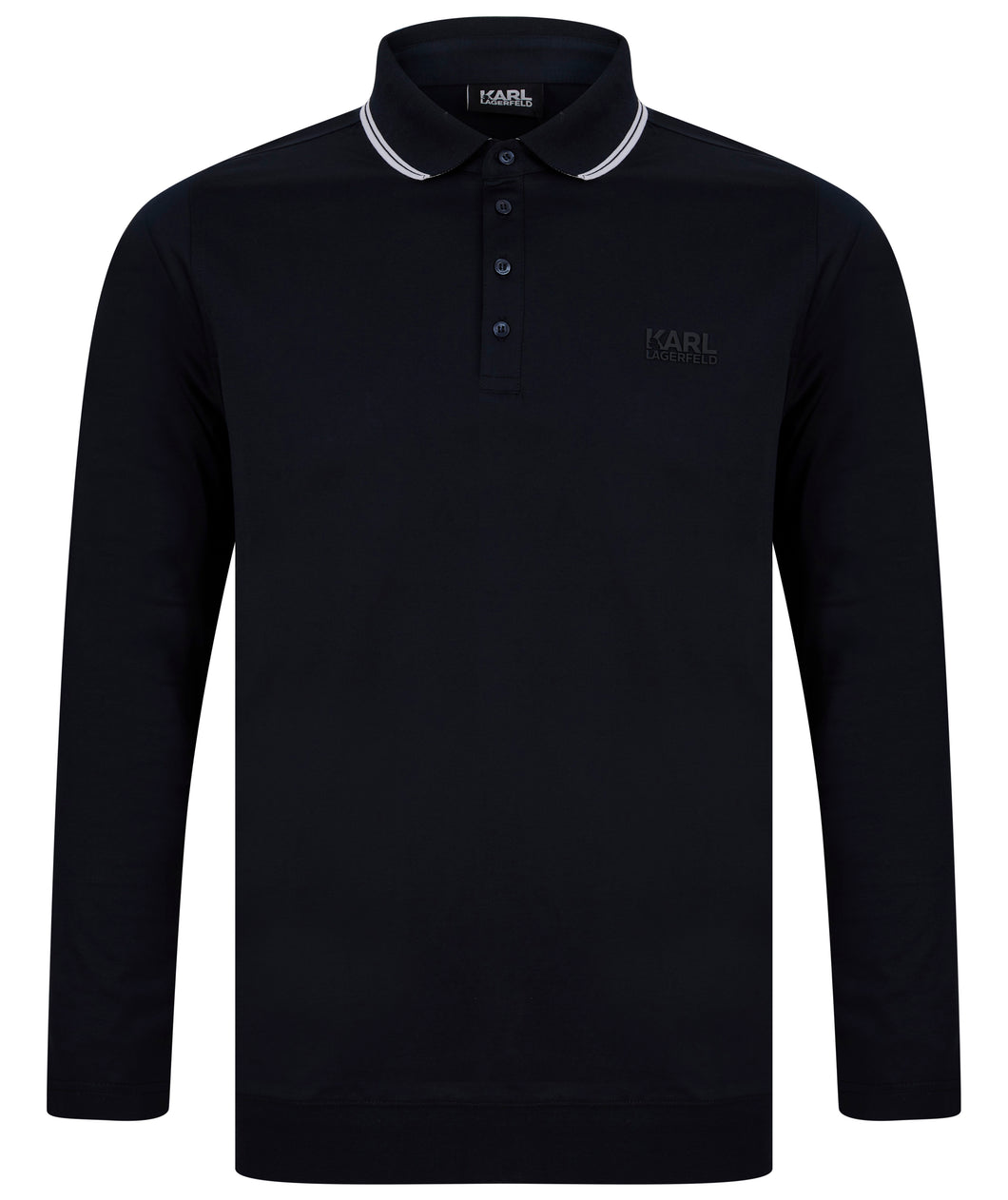 Lagerfeld Tipped Polo Shirt Navy