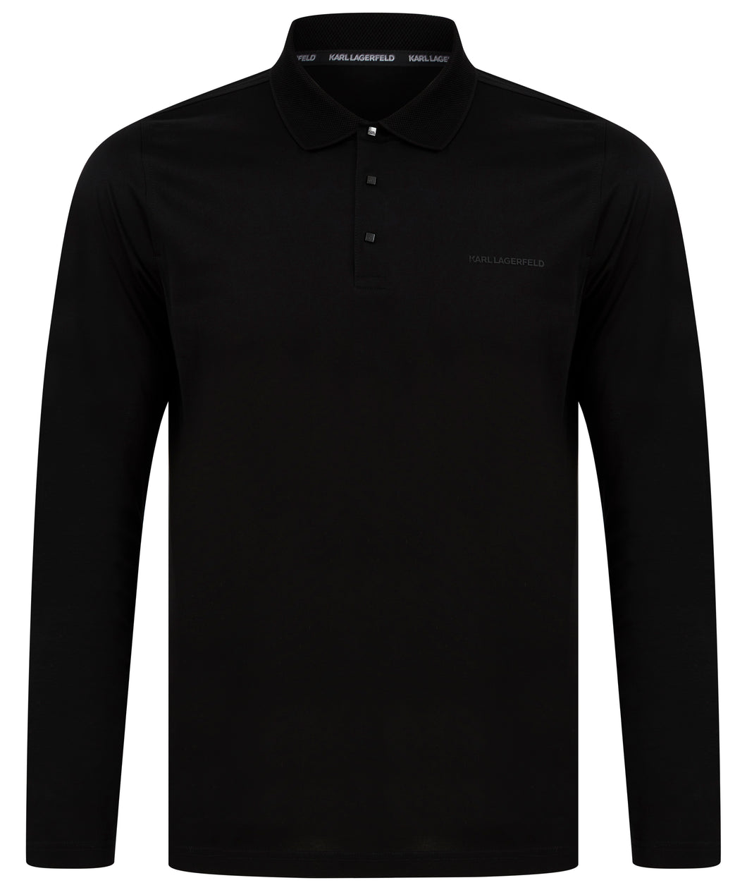 Lagerfeld Mercerised Polo Shirt Black