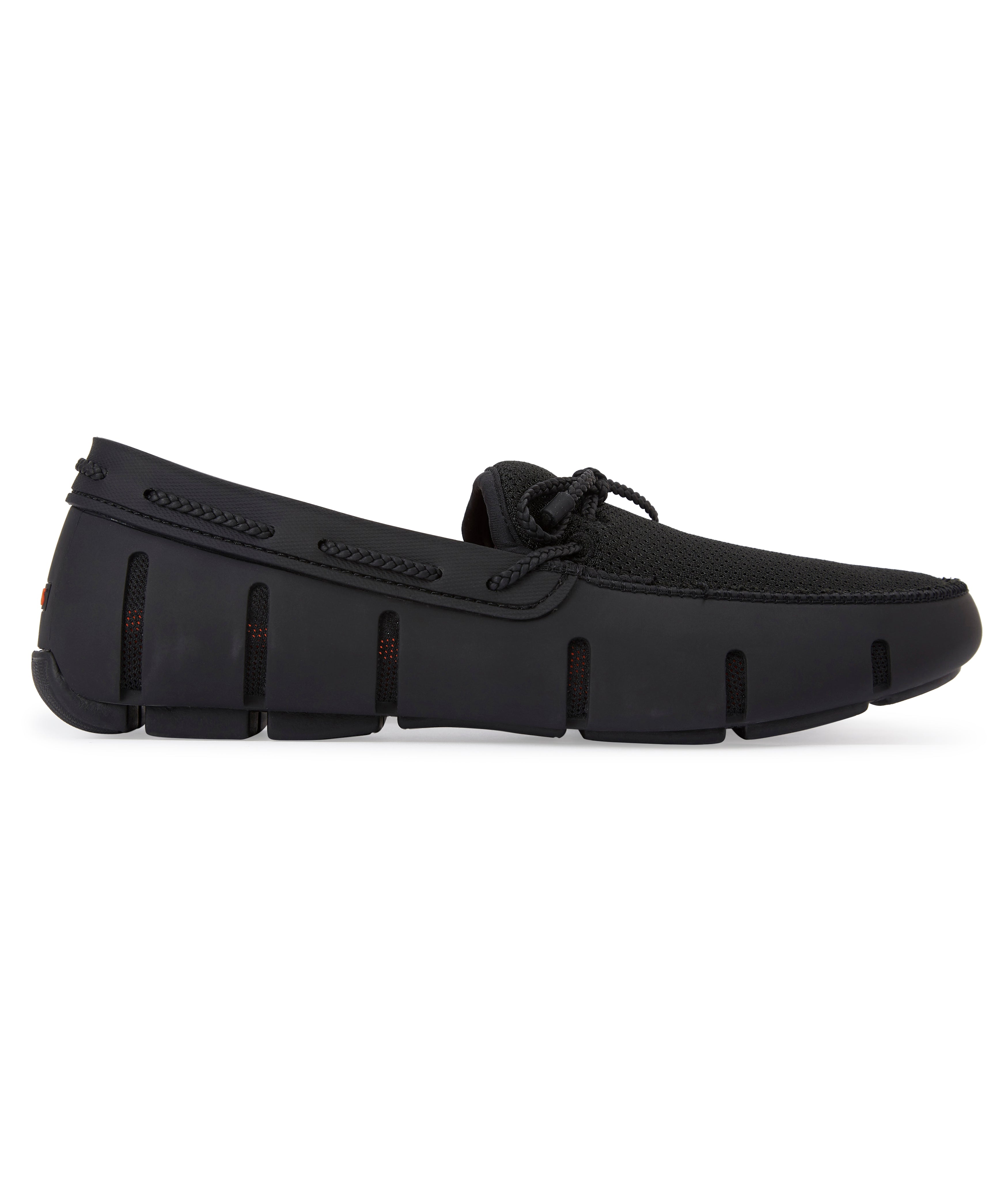 Load image into Gallery viewer, Swims Braided Lace Loafer Black
