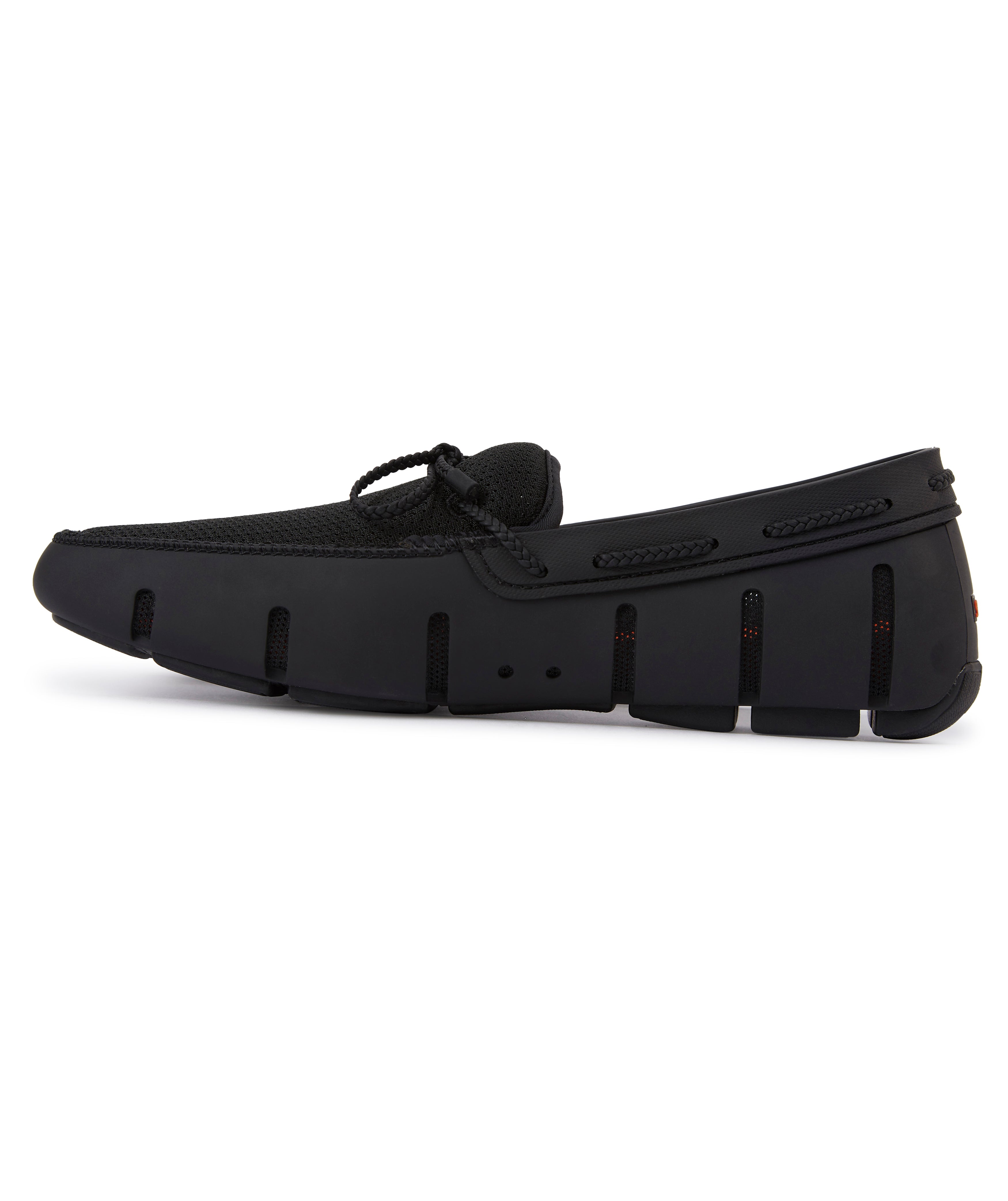 Load image into Gallery viewer, Swims Braided Lace Loafer Black
