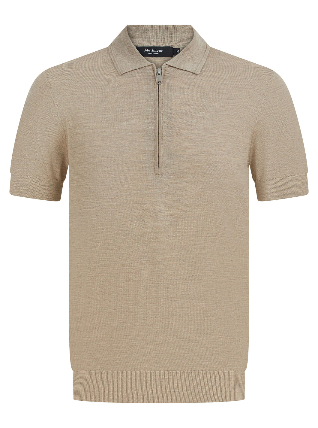 Matinique Zip Polo Knit Beige