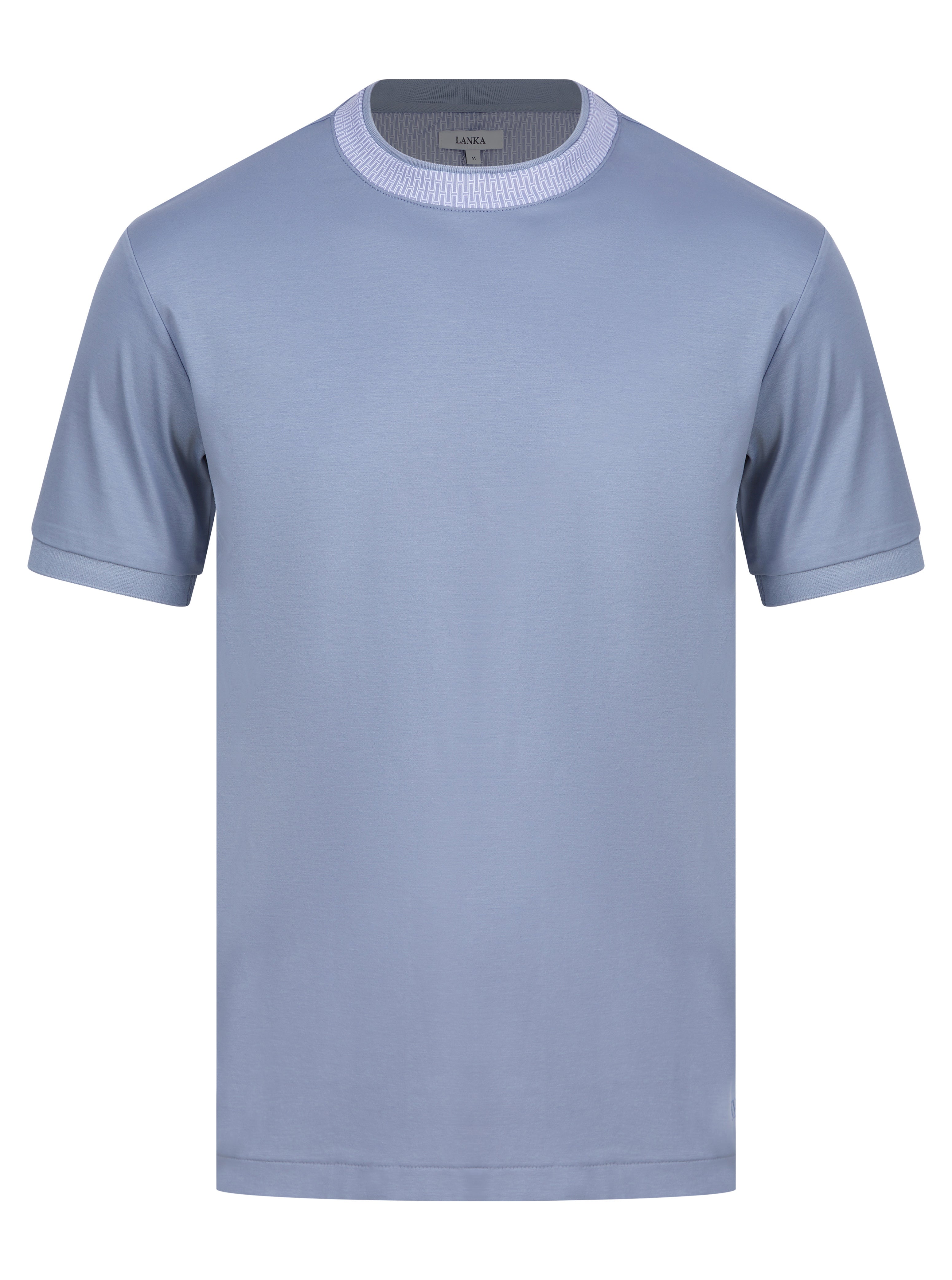 Load image into Gallery viewer, Lanka Contrast Collar T Shirt Blue
