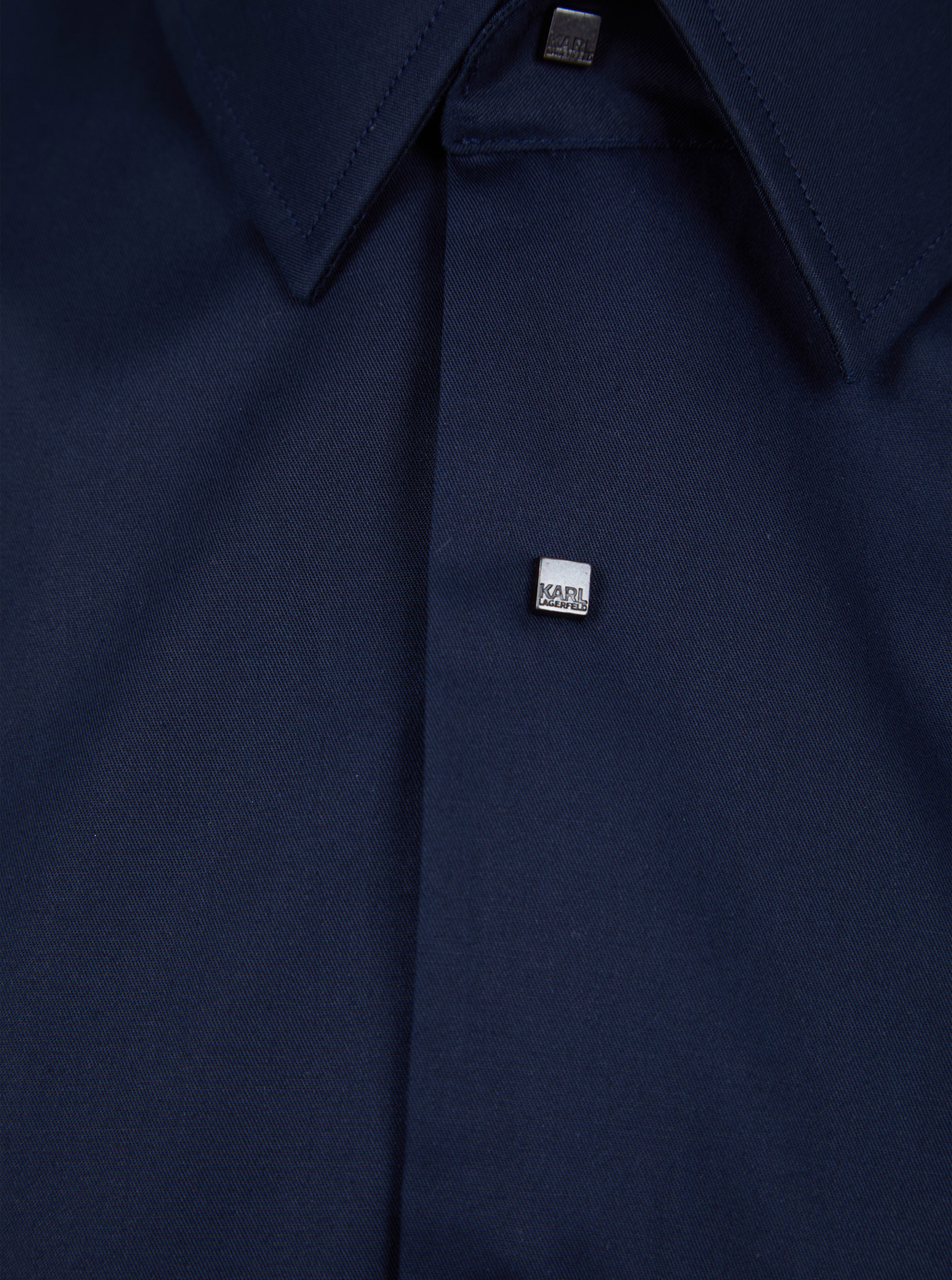Load image into Gallery viewer, Lagerfeld L/S Press Stud Shirt Navy
