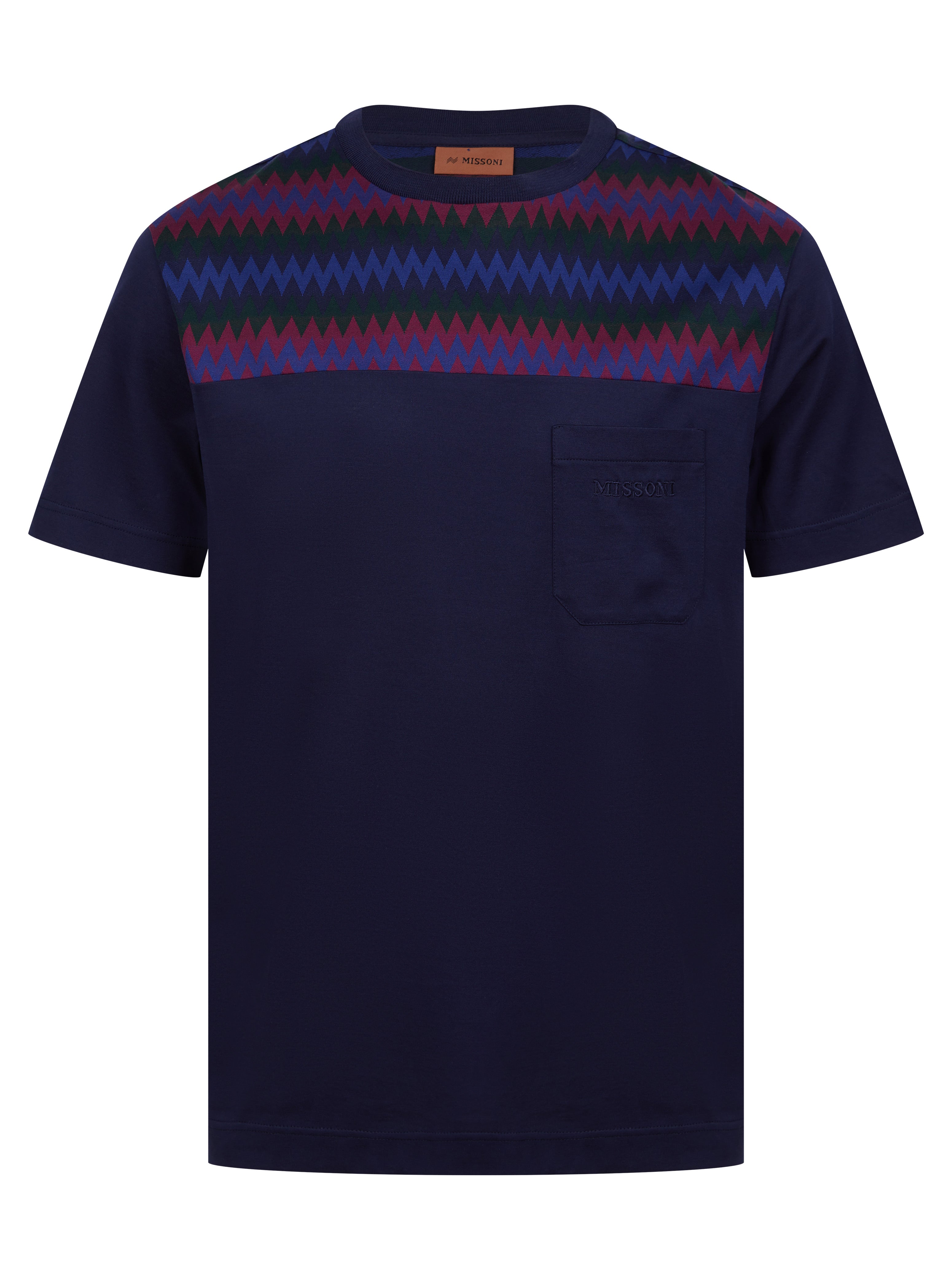 Load image into Gallery viewer, Missoni Insert Pattern T Shirt Navy
