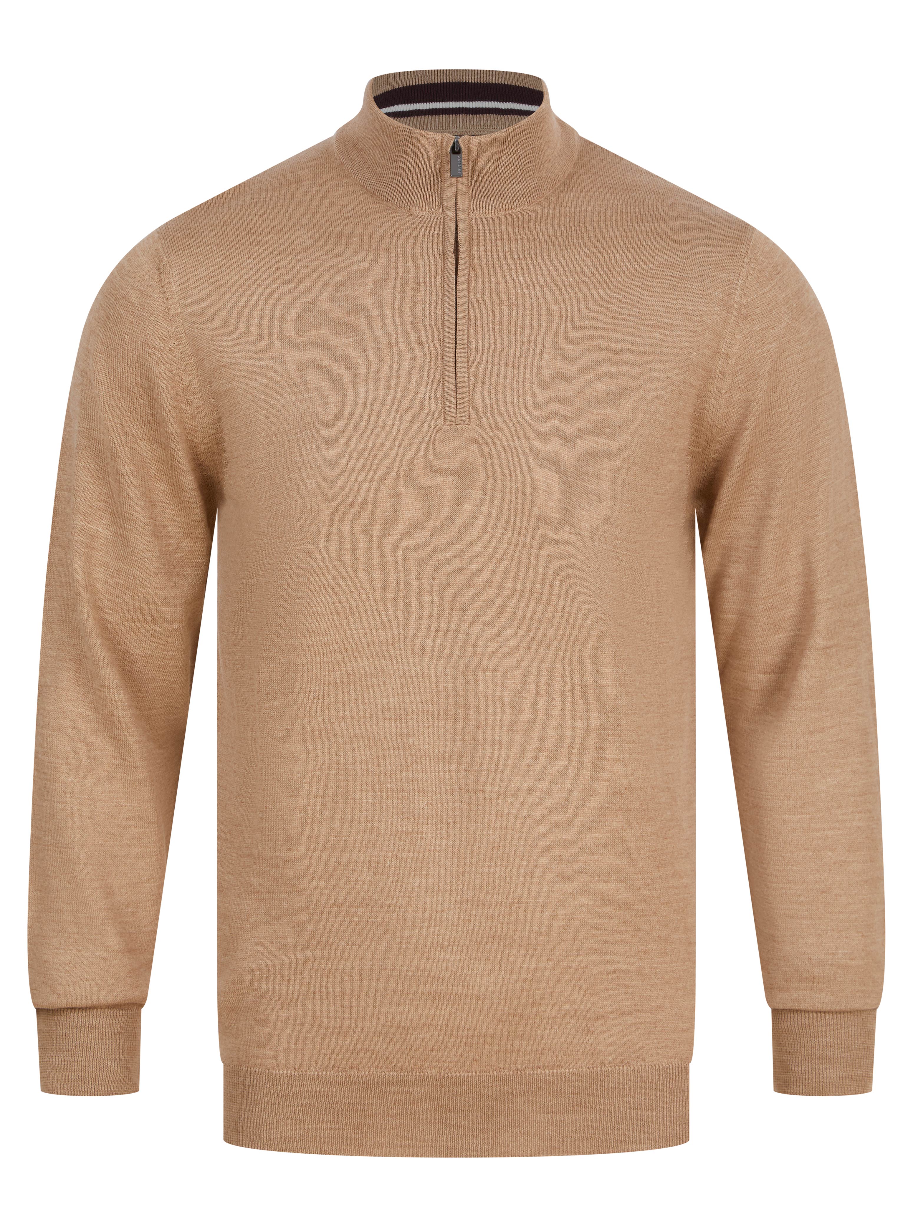 Load image into Gallery viewer, Remus 1/4 Zip Knit Camel
