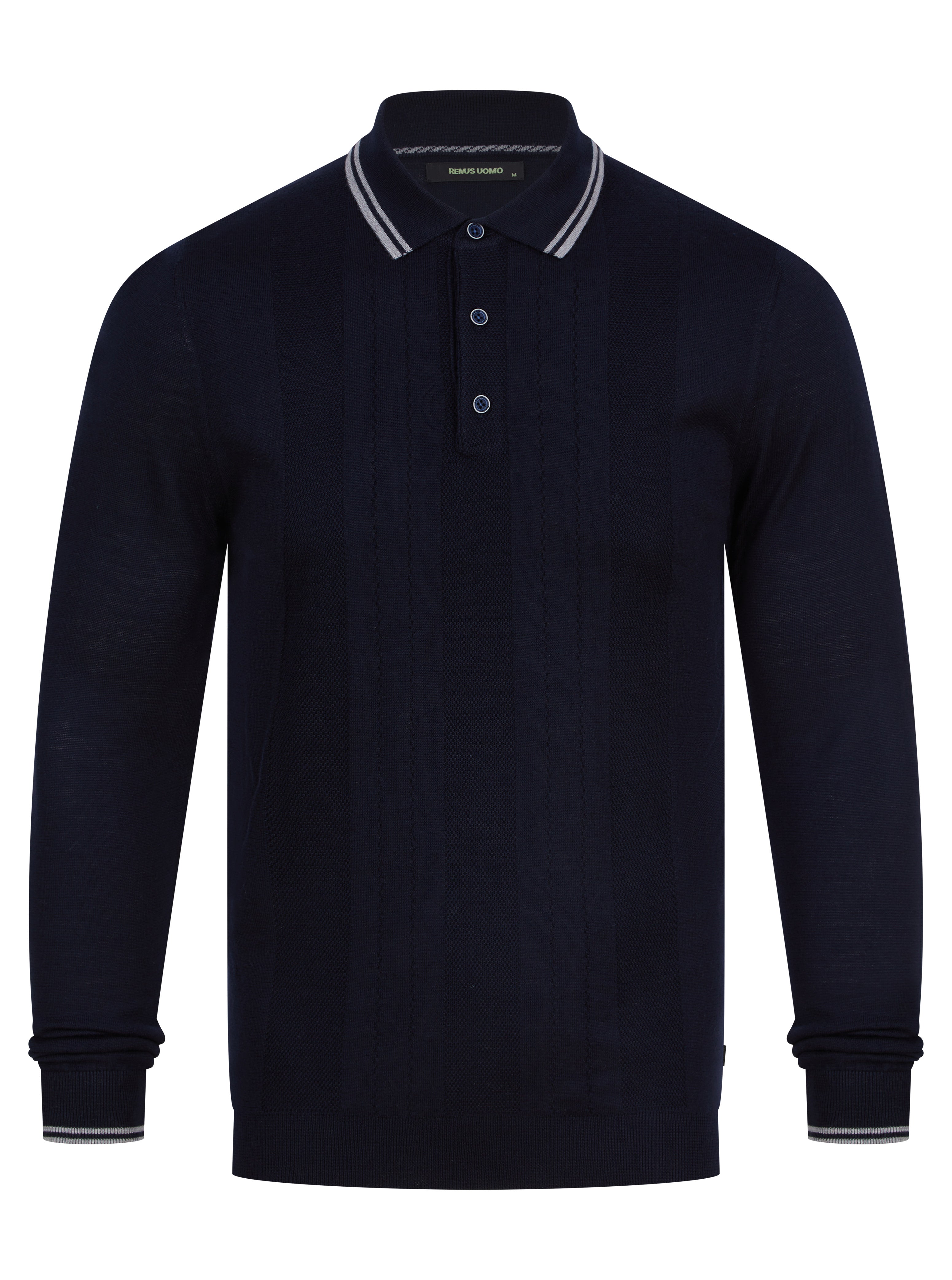 Load image into Gallery viewer, Remus Texture Polo Navy

