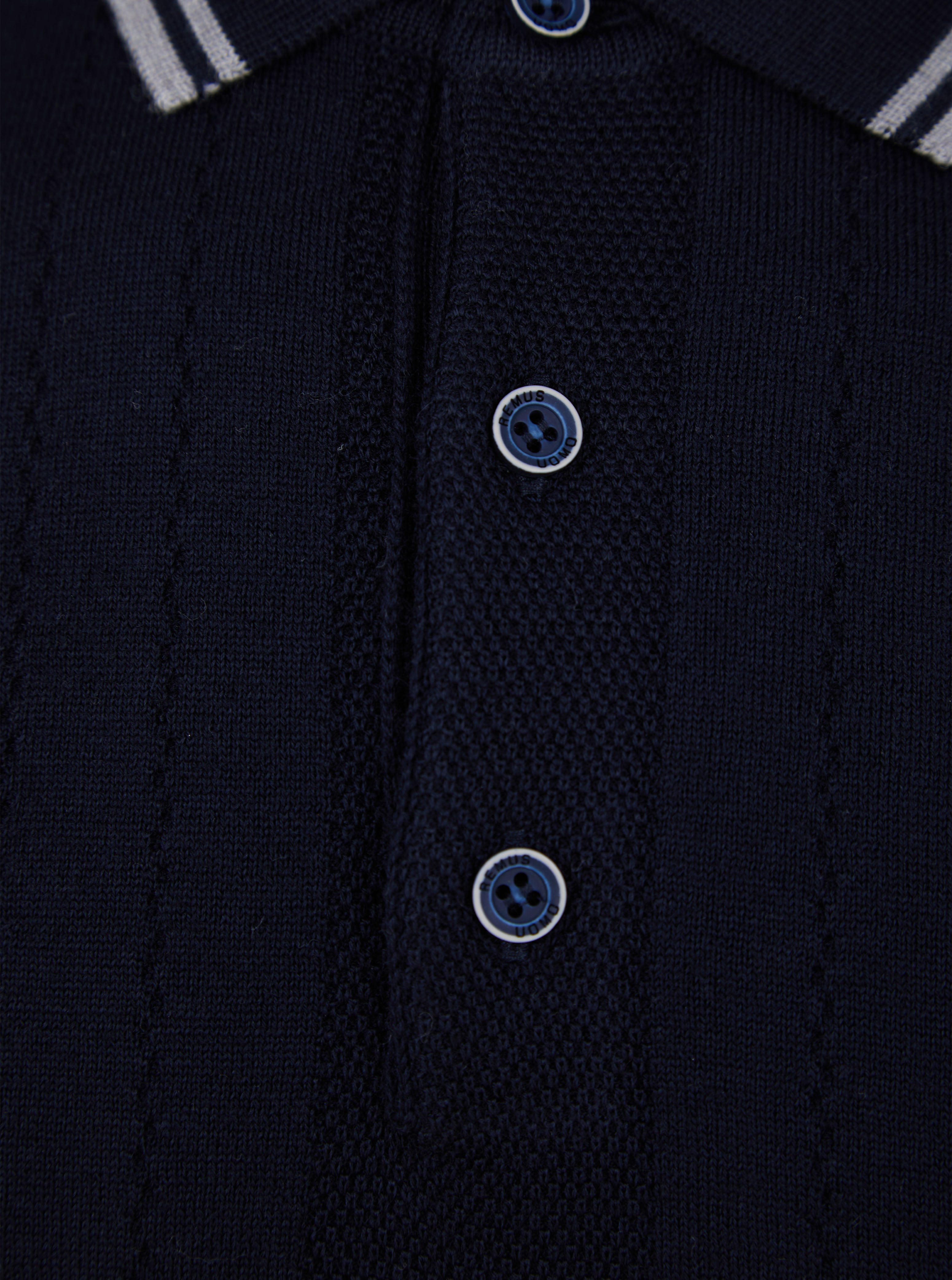 Load image into Gallery viewer, Remus Texture Polo Navy
