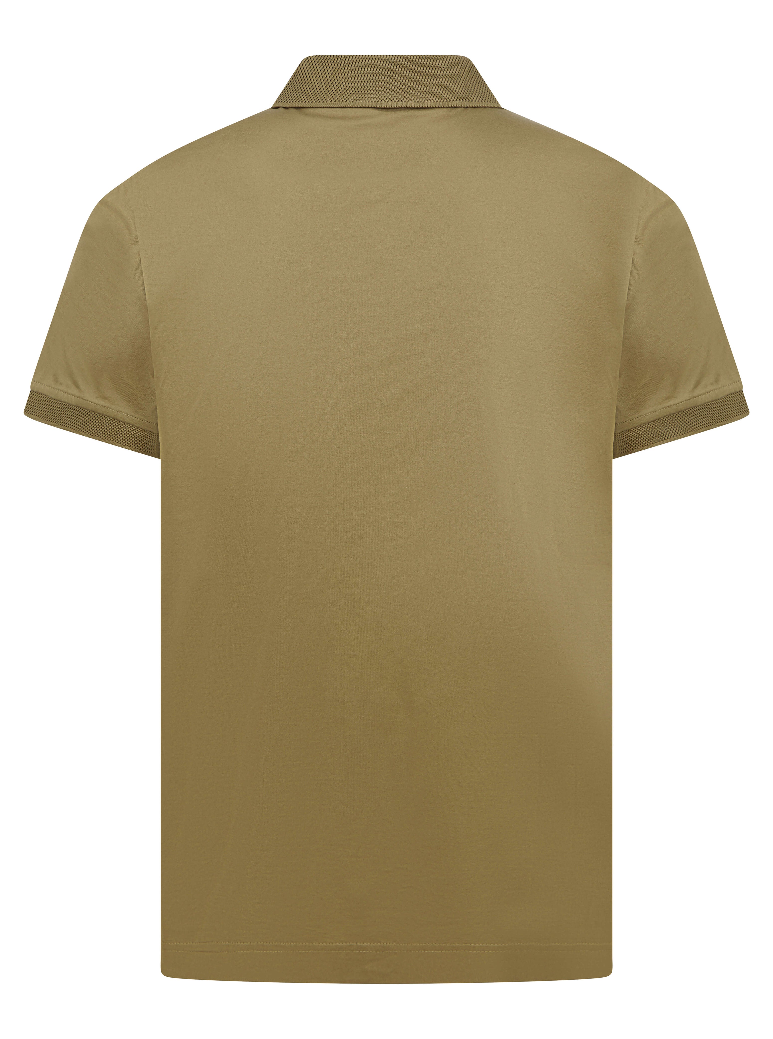 Load image into Gallery viewer, Lagerfeld Tonal Logo Polo Shirt Khaki
