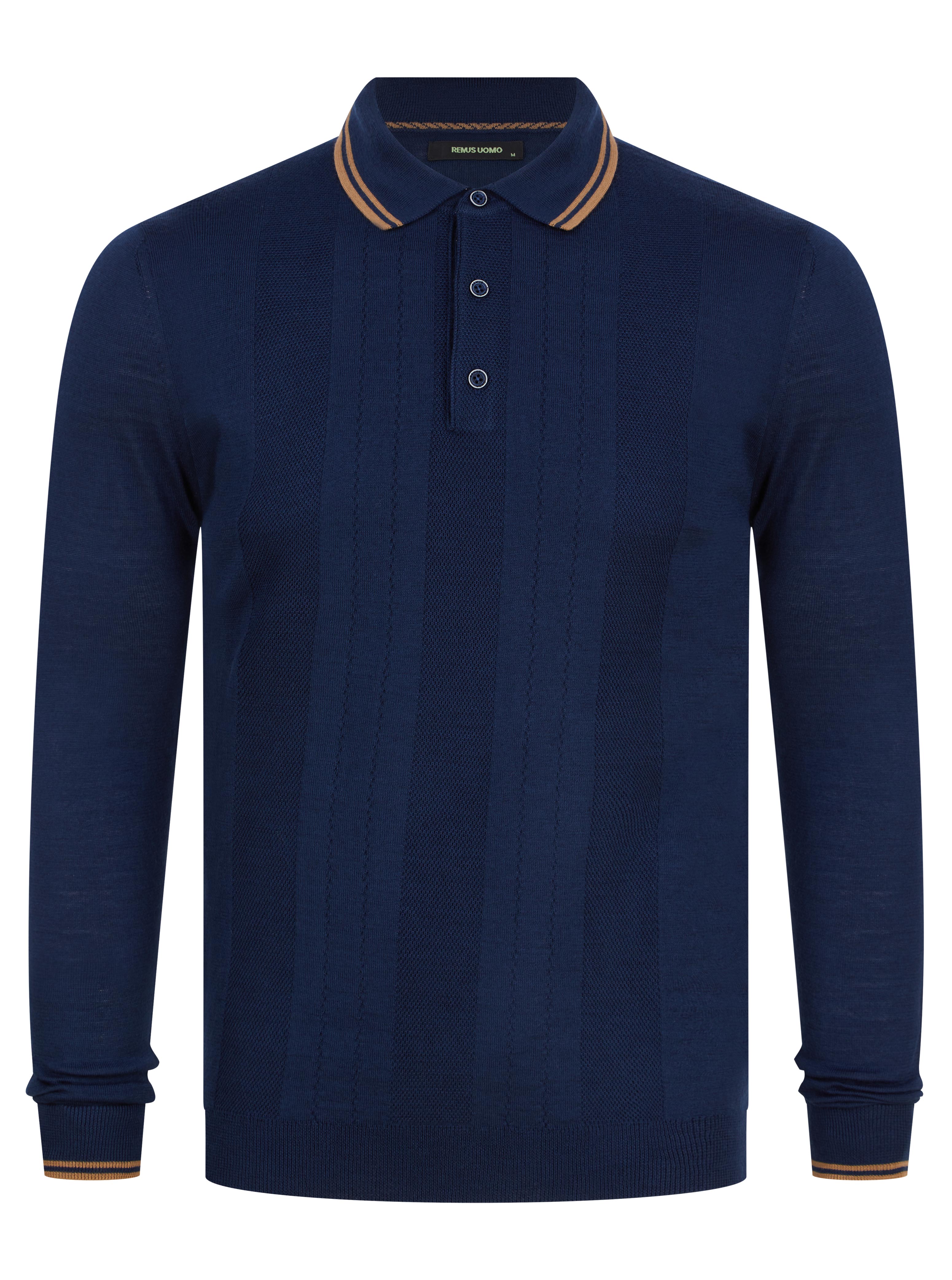 Load image into Gallery viewer, Remus Texture Polo Blue
