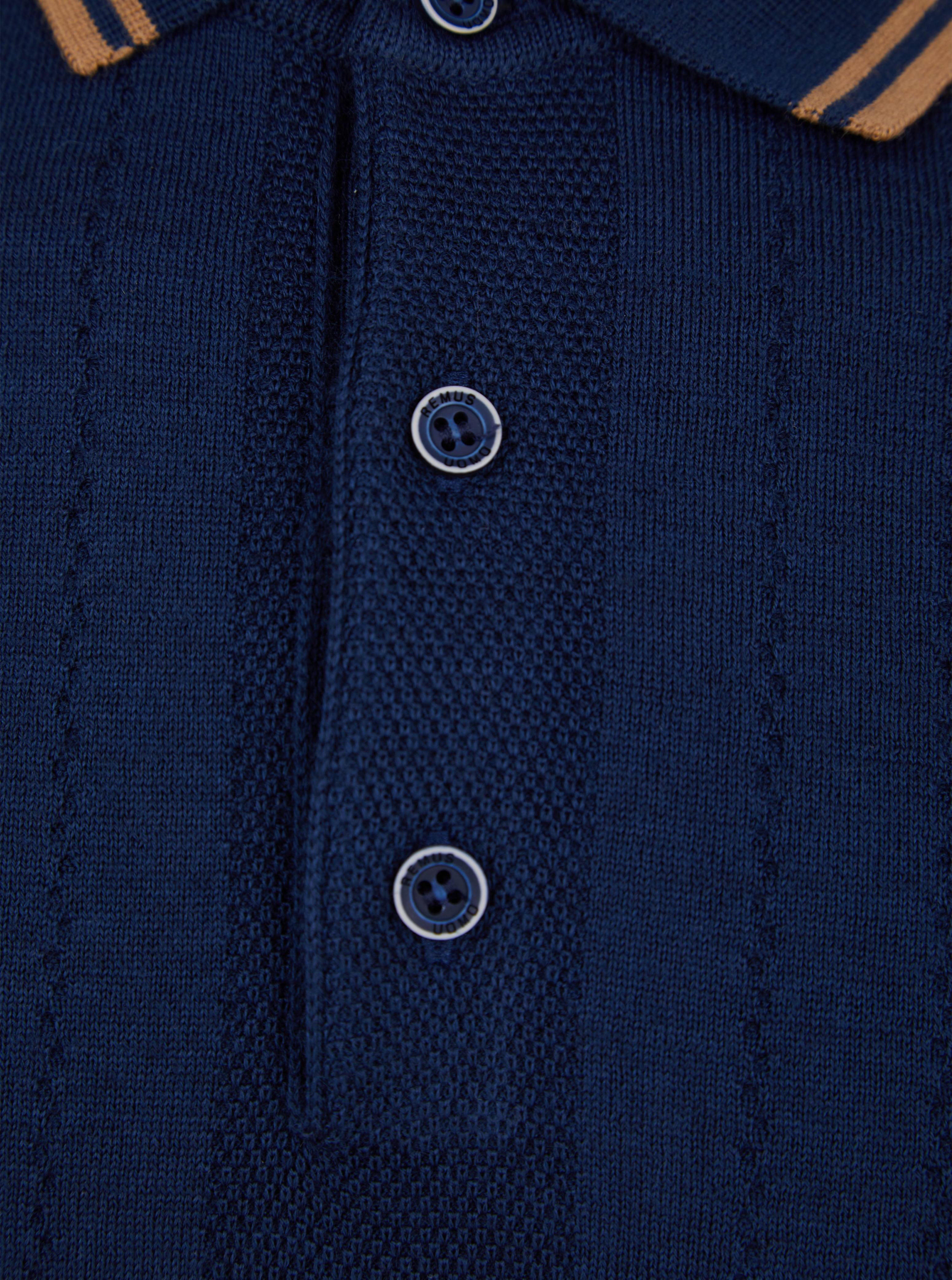 Load image into Gallery viewer, Remus Texture Polo Blue

