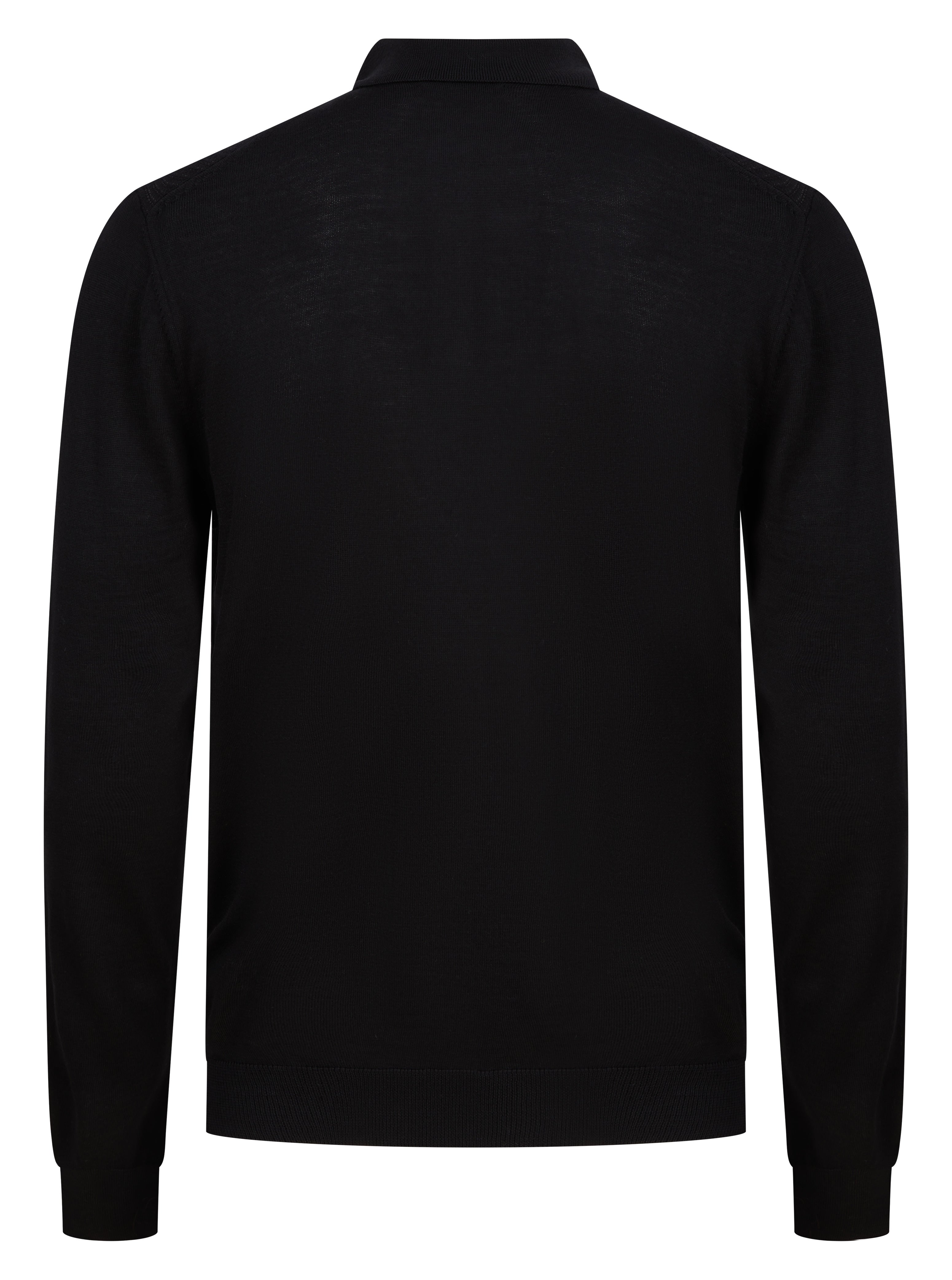 Load image into Gallery viewer, Remus Waffle Knit Polo Black
