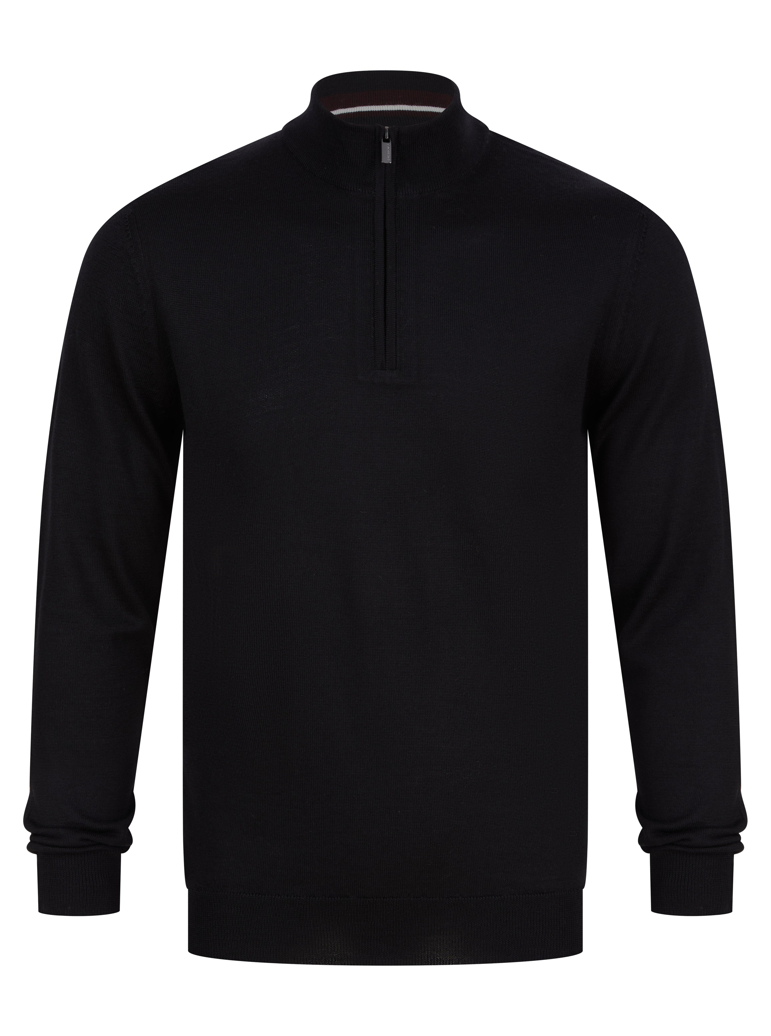 Remus 1/4 Zip Knit Black