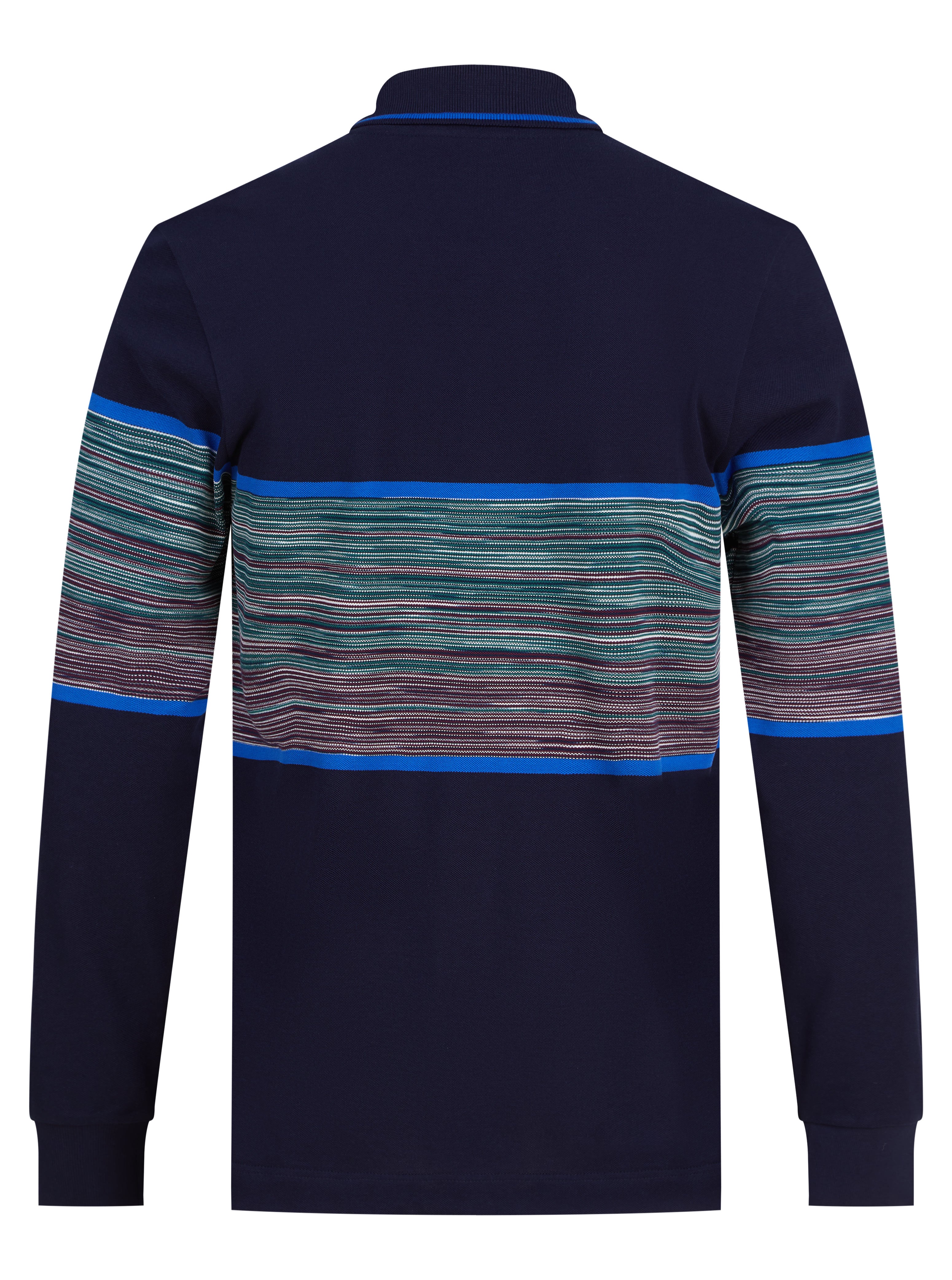 Load image into Gallery viewer, Missoni Insert Stripe L/S Polo Shirt Navy
