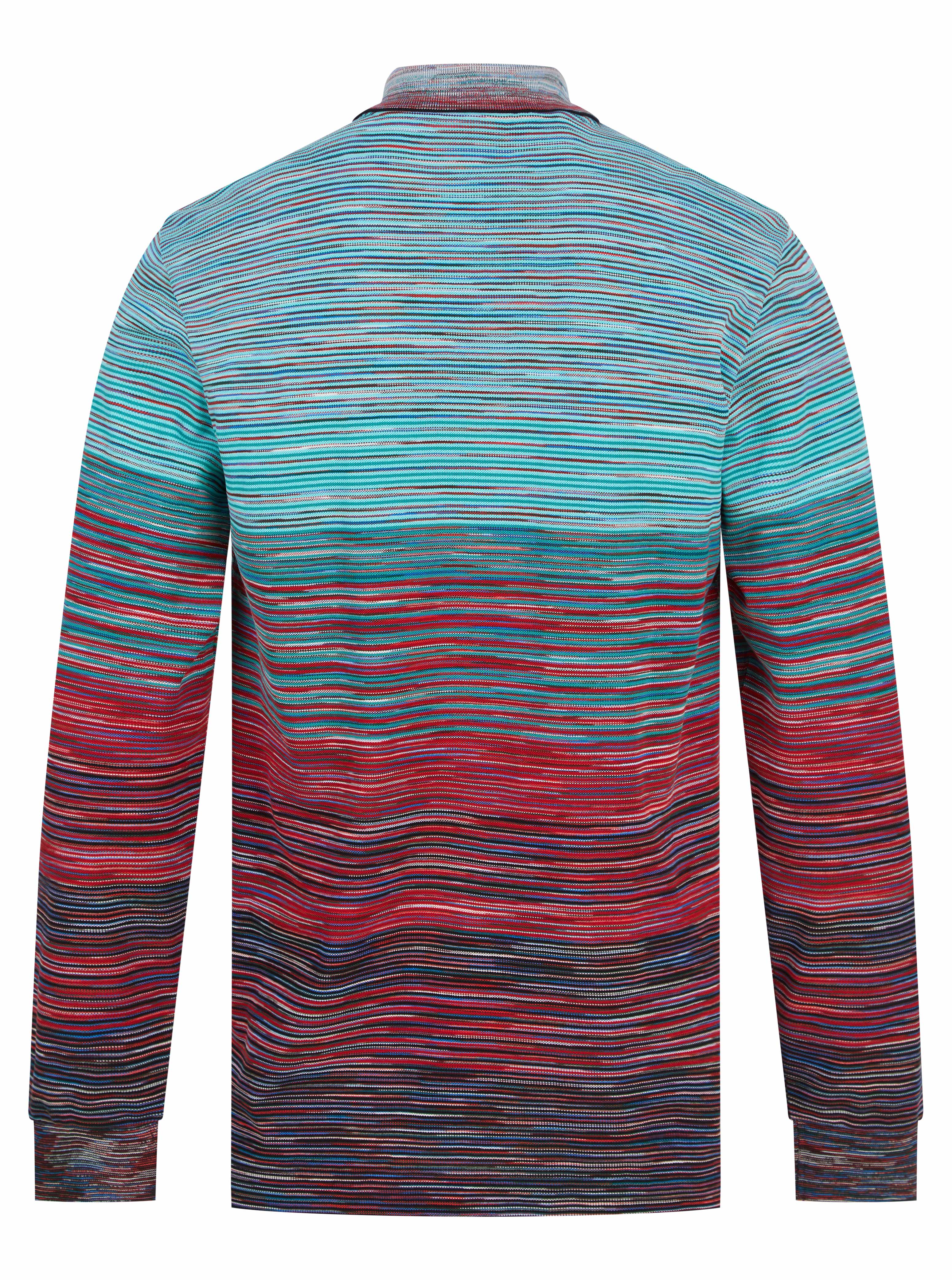 Load image into Gallery viewer, Missoni Classic Stripe L/S Polo Shirt Green
