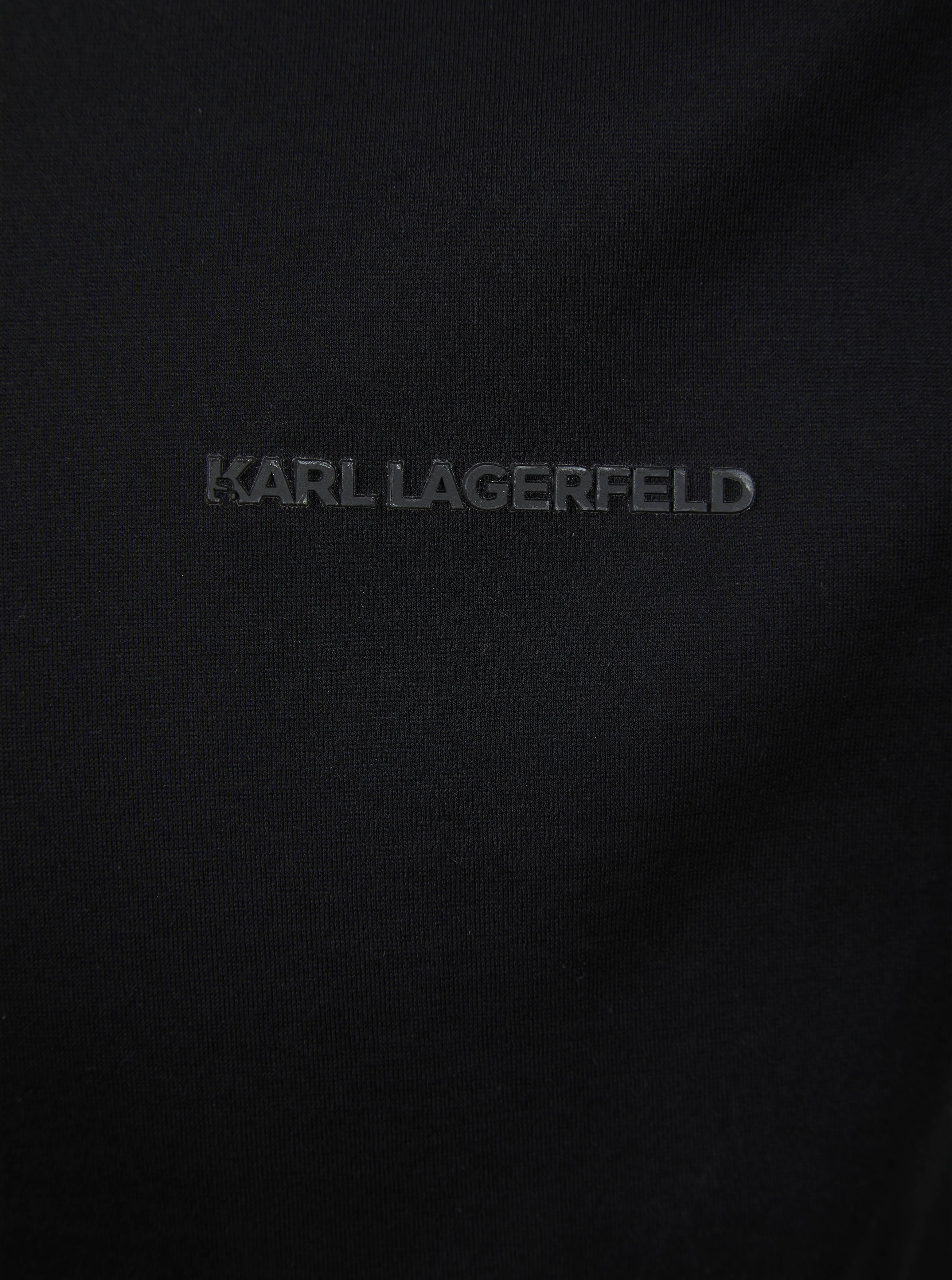 Load image into Gallery viewer, Lagerfeld Tonal Logo Polo Shirt Black
