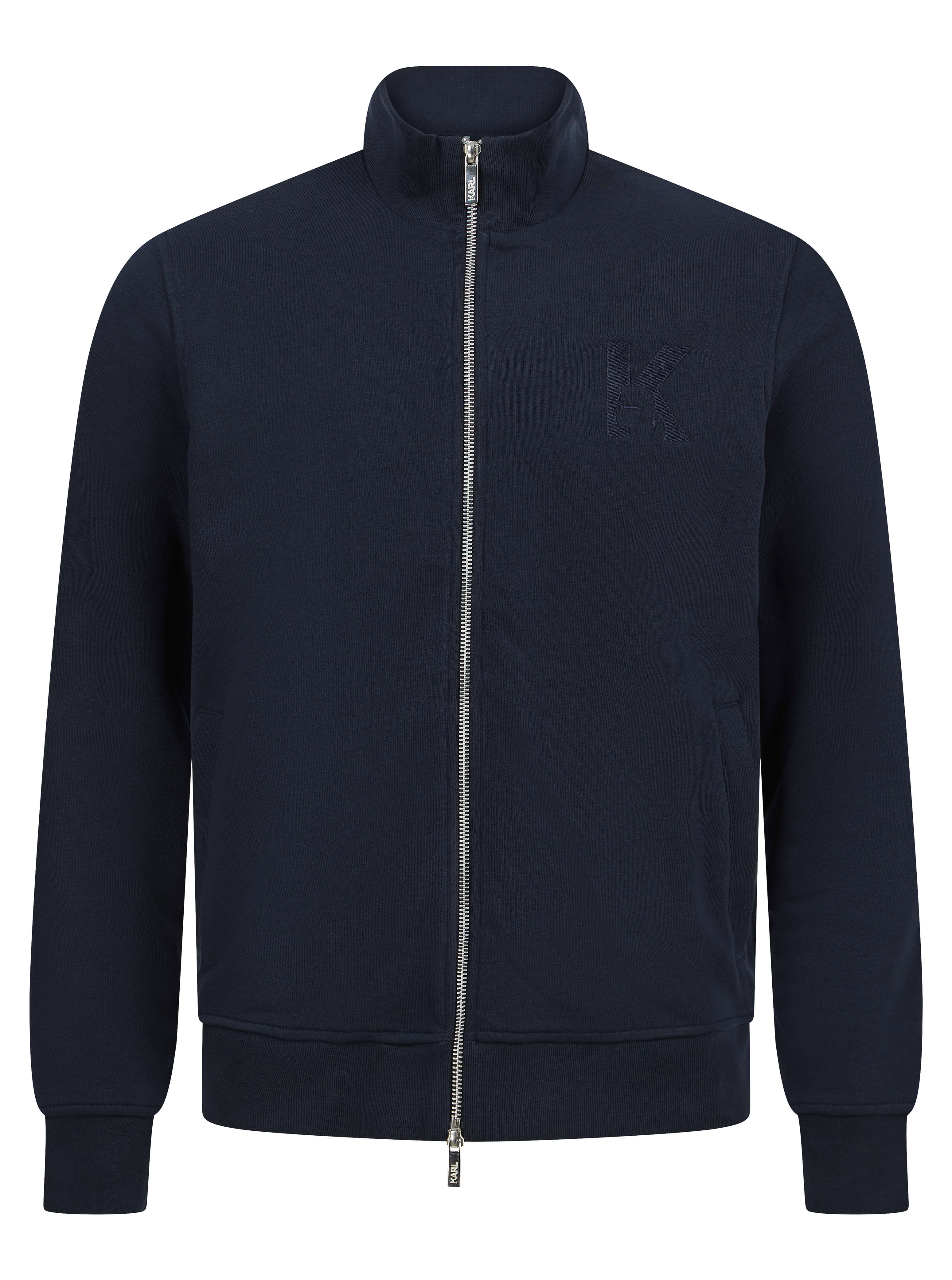 Load image into Gallery viewer, Lagerfeld Zip Jacket Navy
