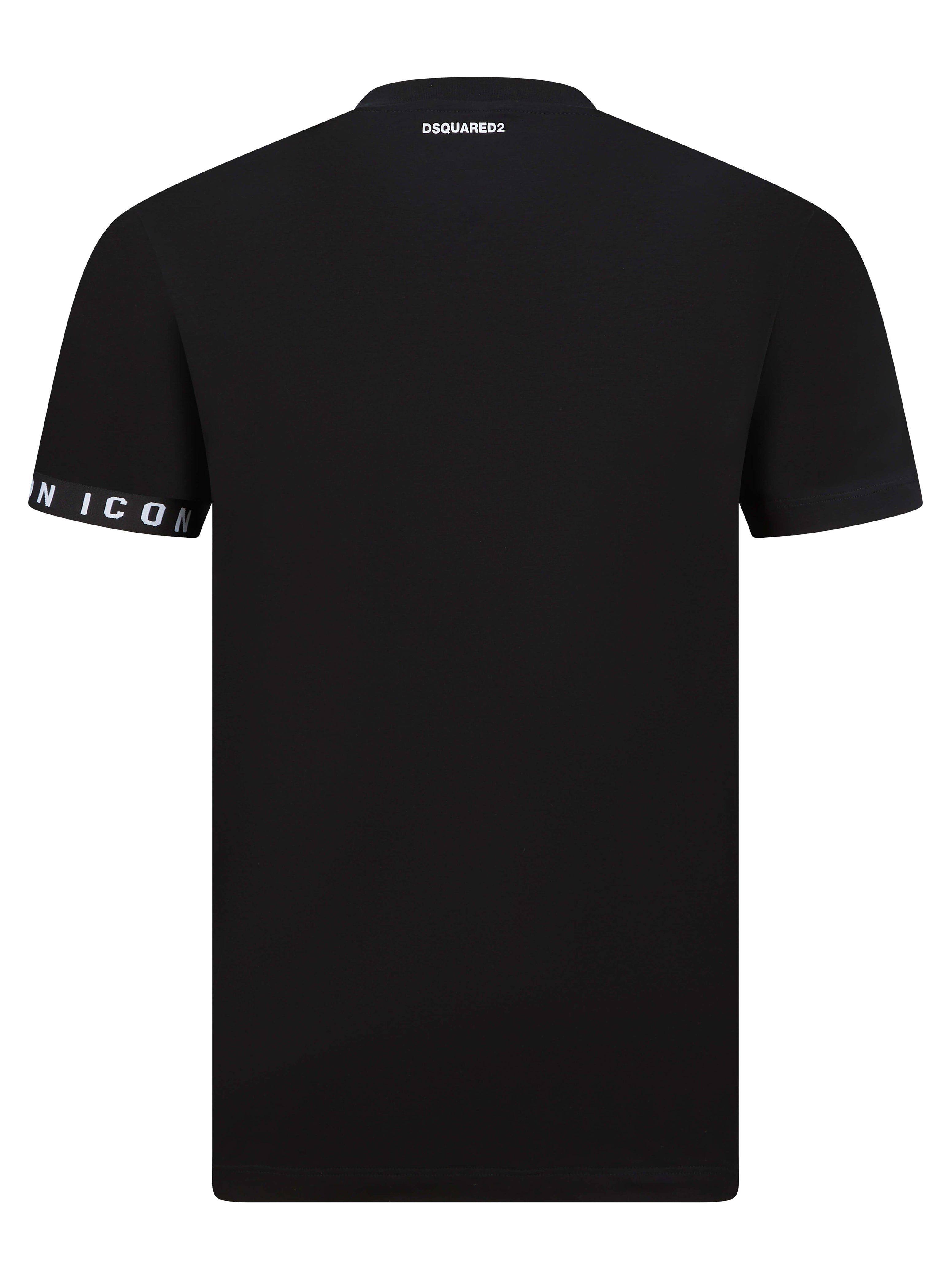 Load image into Gallery viewer, DSquared2 Multi Icon Sleeve Tee Black
