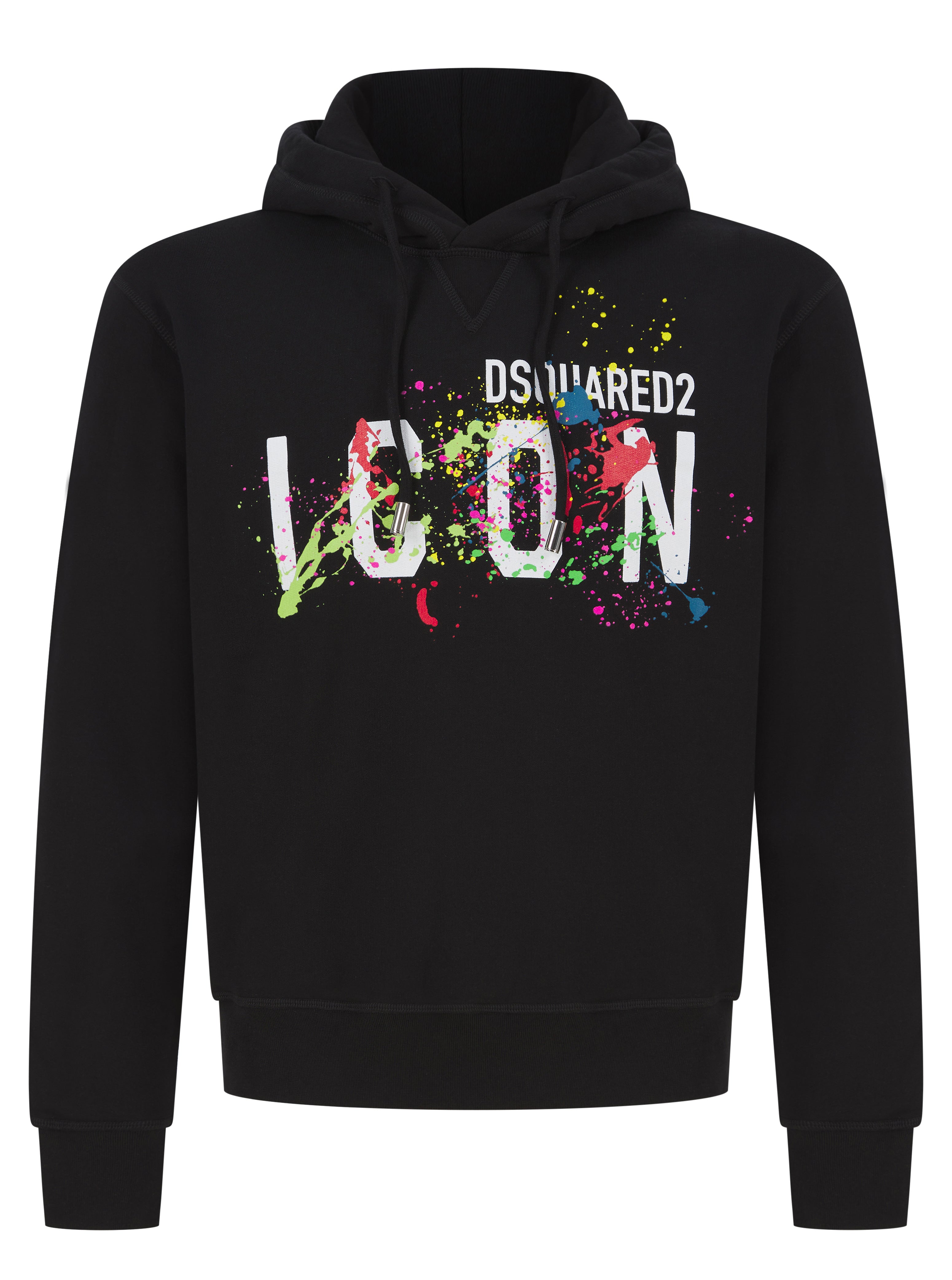 Load image into Gallery viewer, DSquared2 Icon Paint Hoody Black
