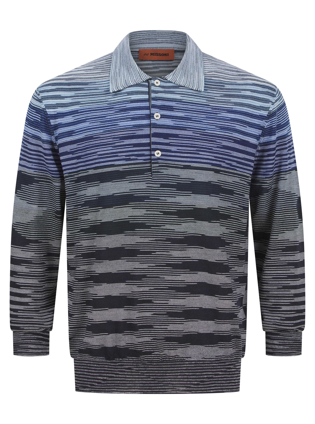 Missoni Knitted Polo Shirt Navy