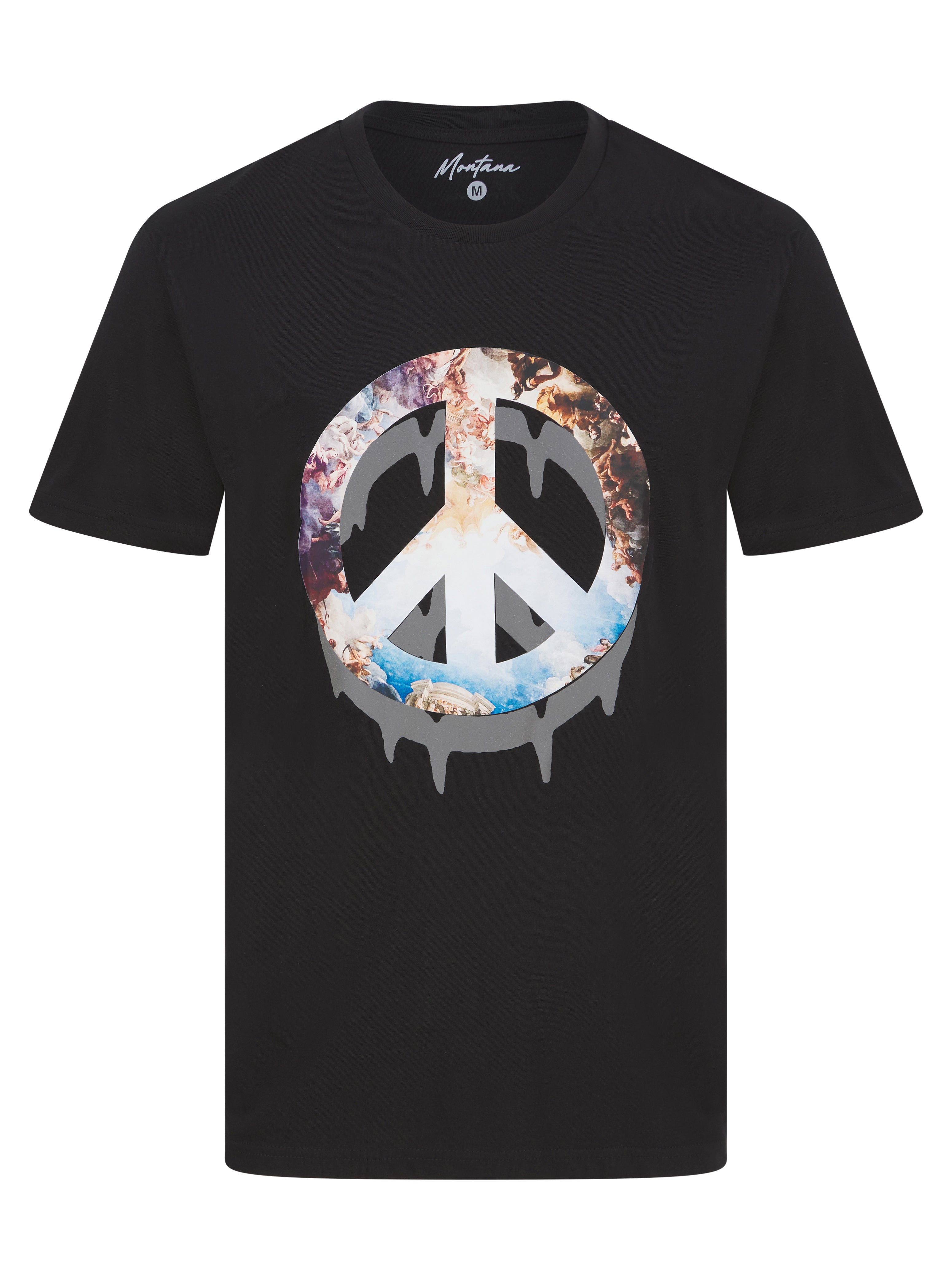 Load image into Gallery viewer, Montana Peace Sign T Shirt Black
