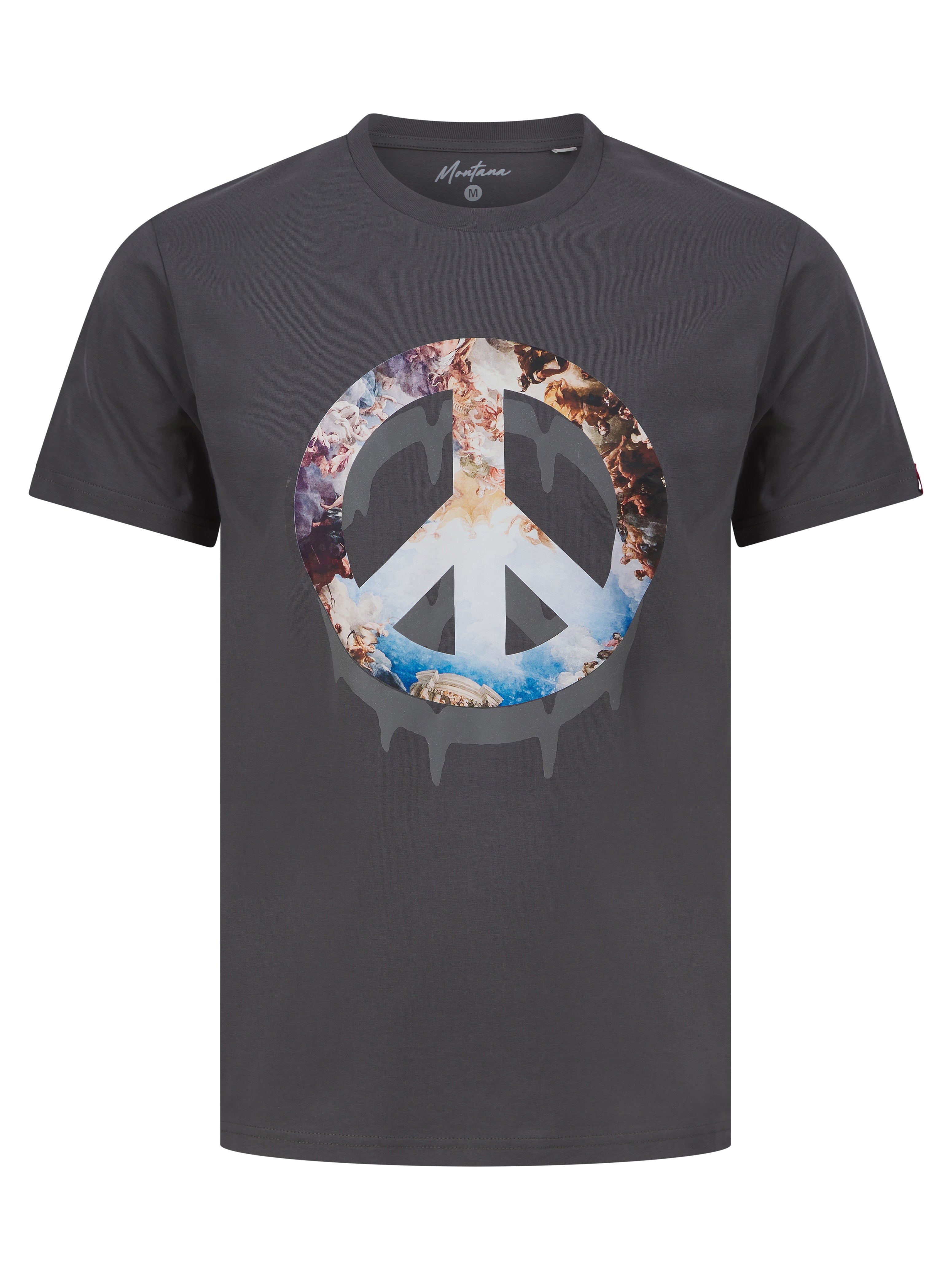 Load image into Gallery viewer, Montana Peace Sign T Shirt Grey
