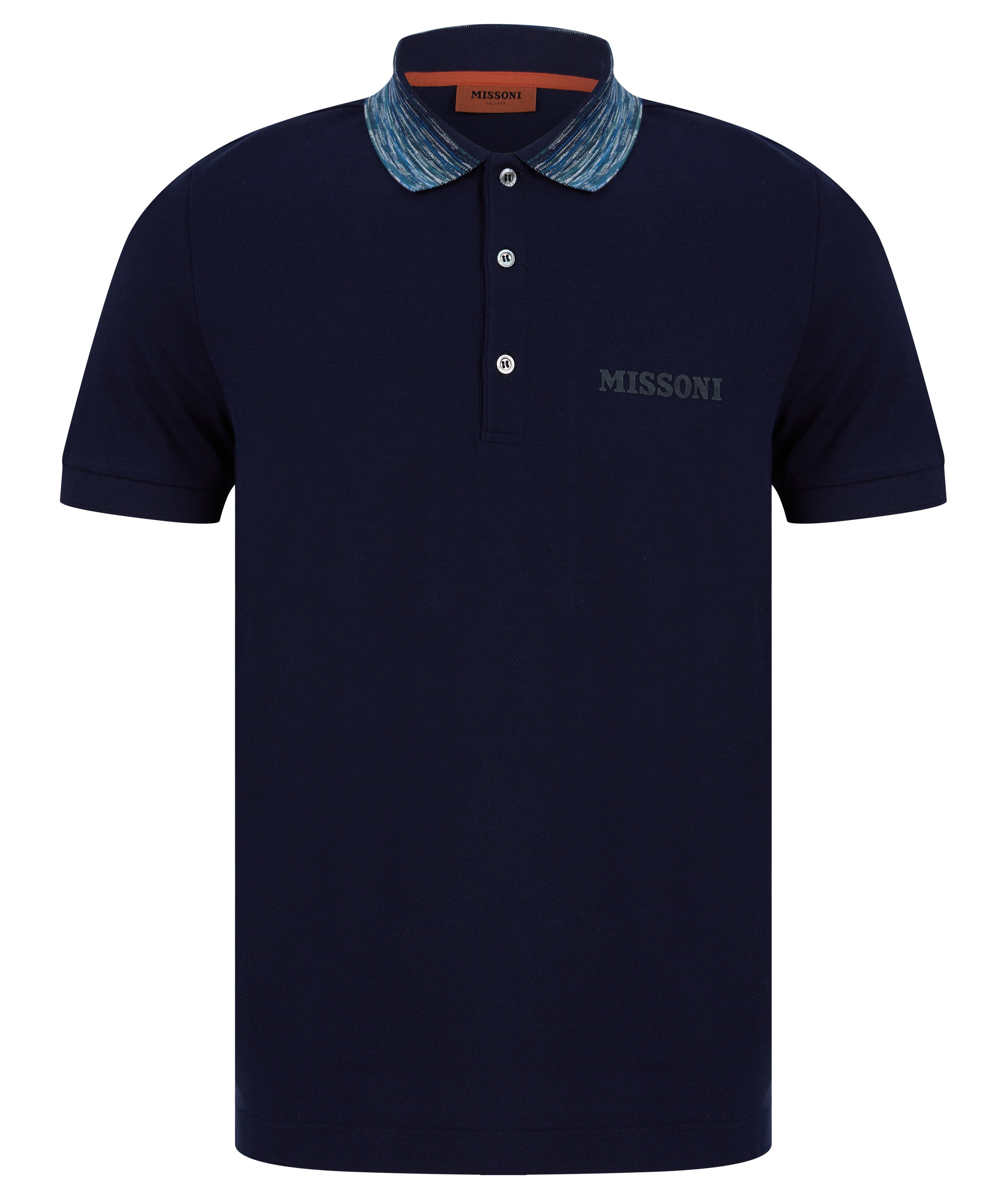 Load image into Gallery viewer, Missoni Space Dye Polo Shirt Navy

