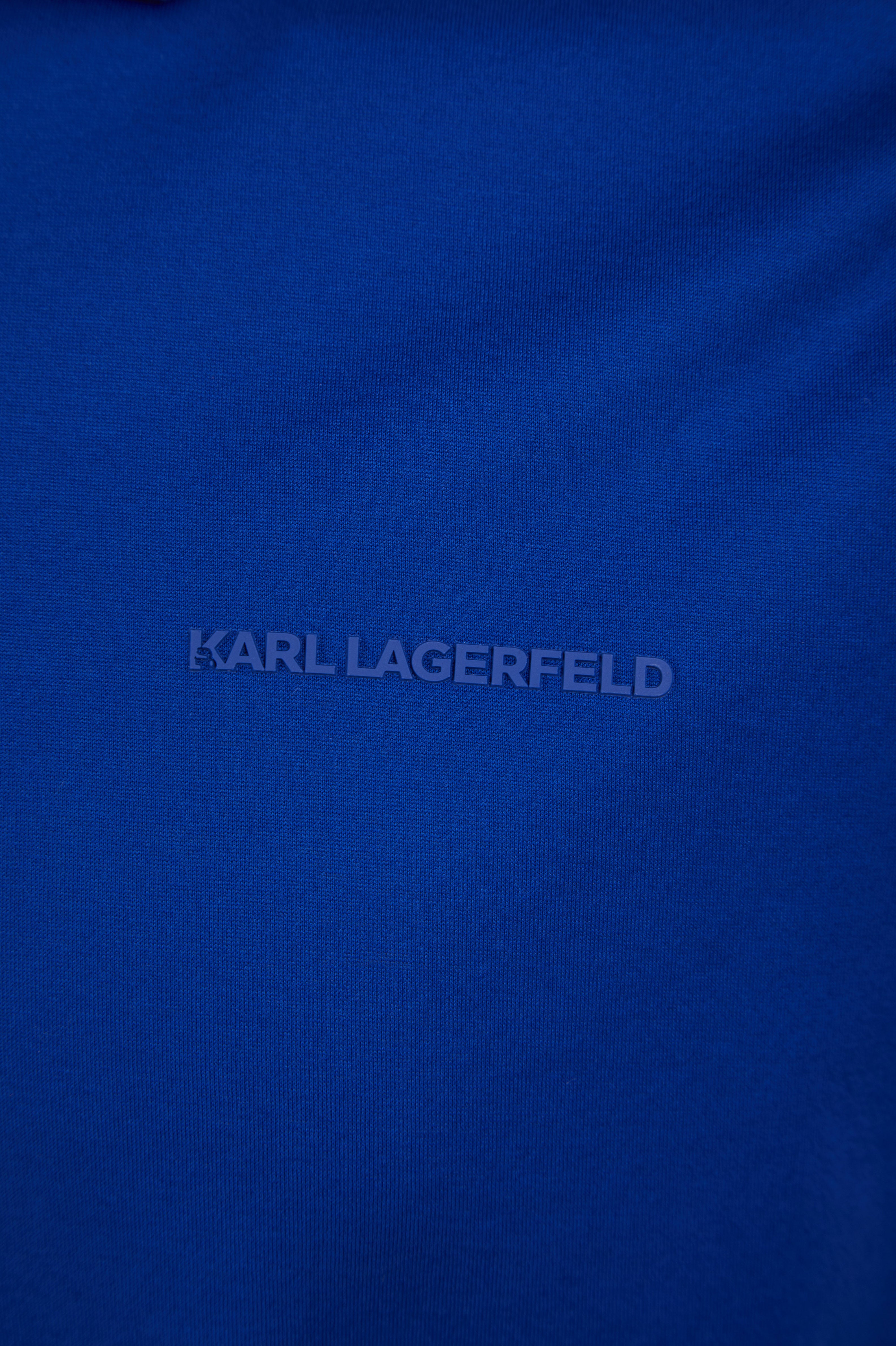 Load image into Gallery viewer, Lagerfeld Tonal Logo Polo Shirt Blue
