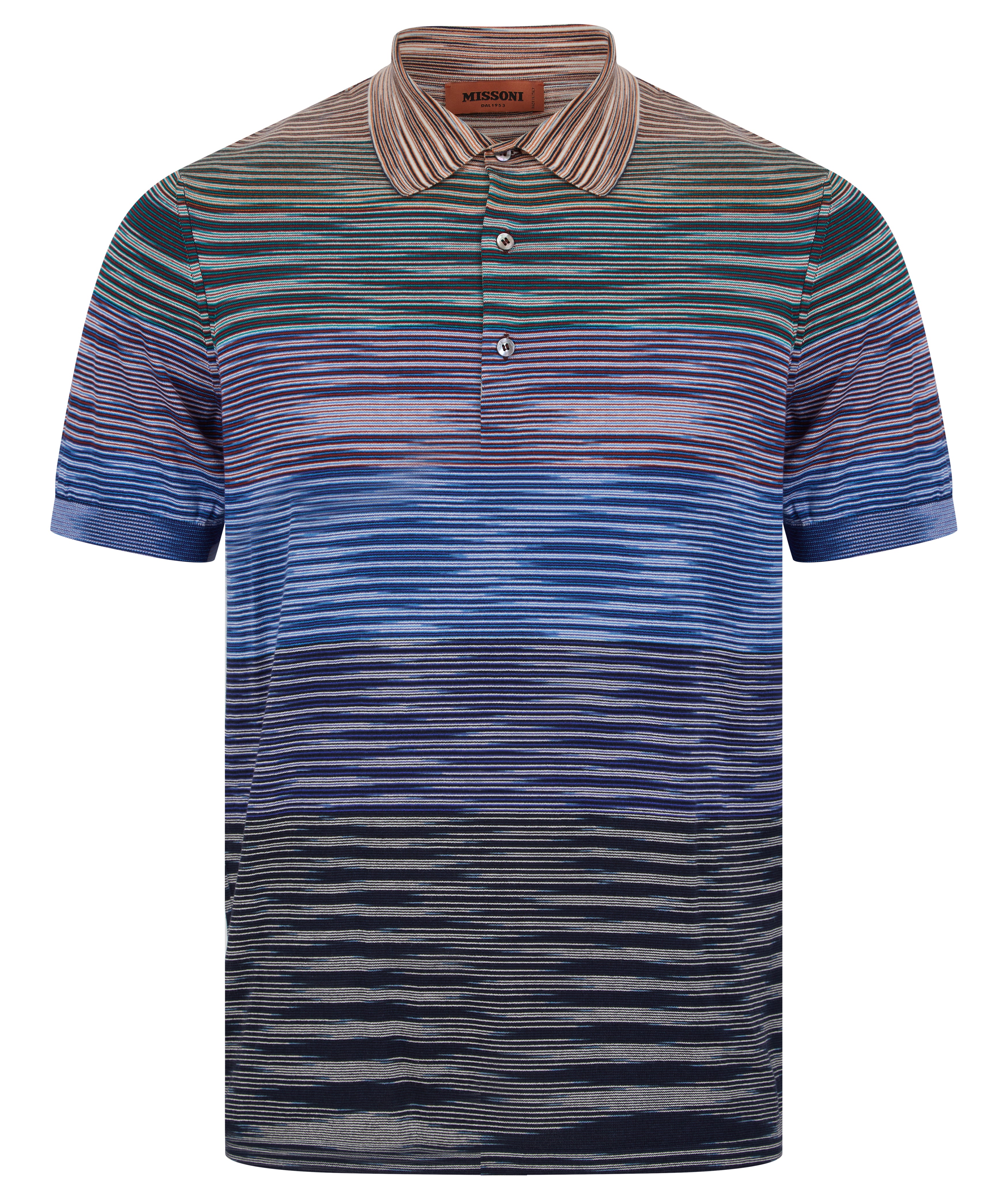 Load image into Gallery viewer, Missoni Knitted Polo Shirt Blue
