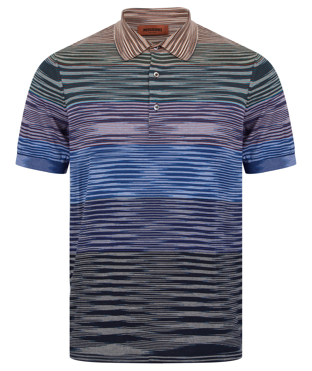 Missoni Knitted Polo Shirt Blue
