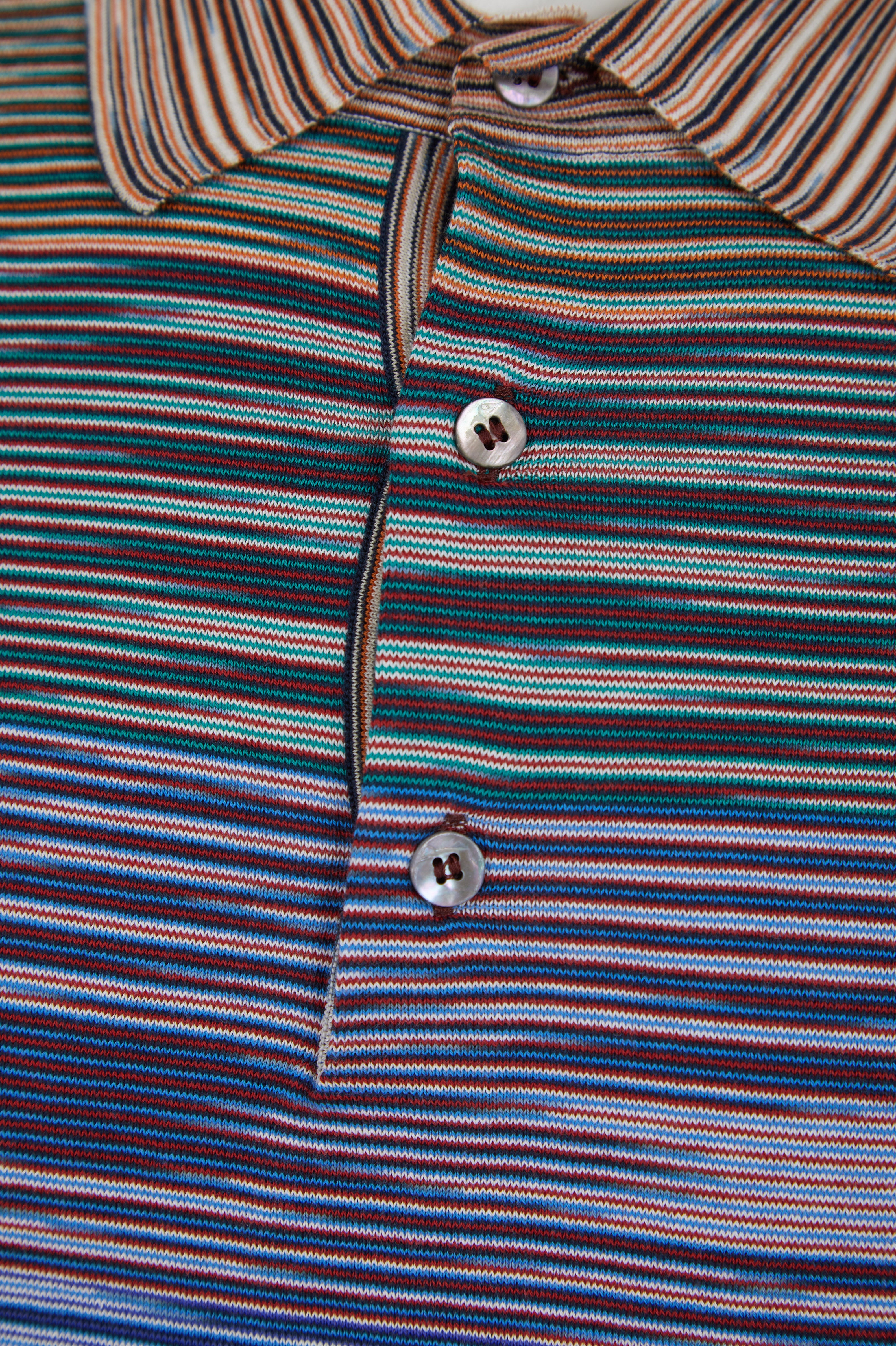 Load image into Gallery viewer, Missoni Knitted Polo Shirt Blue
