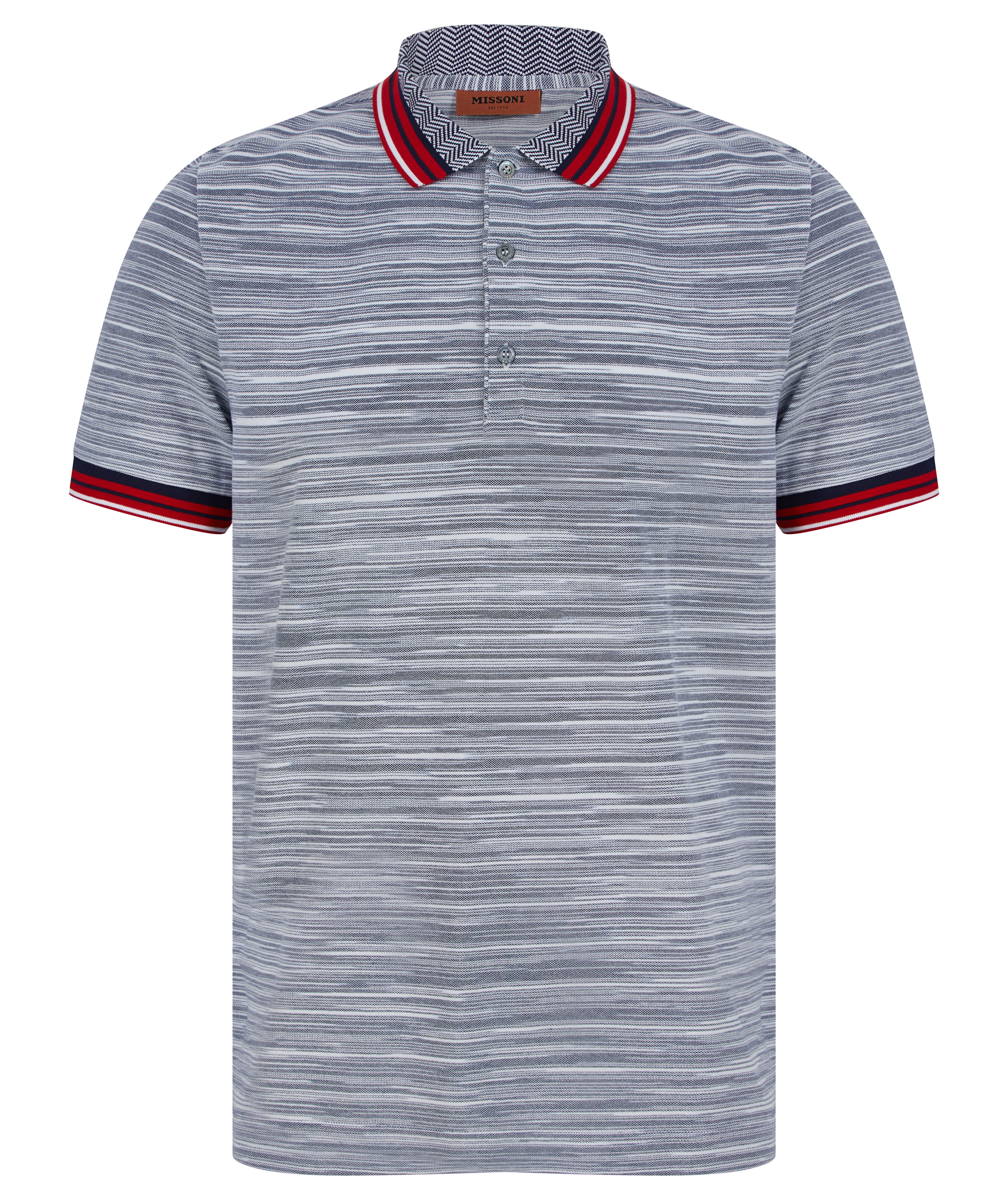 Load image into Gallery viewer, Missoni Striped Polo Shirt Grey
