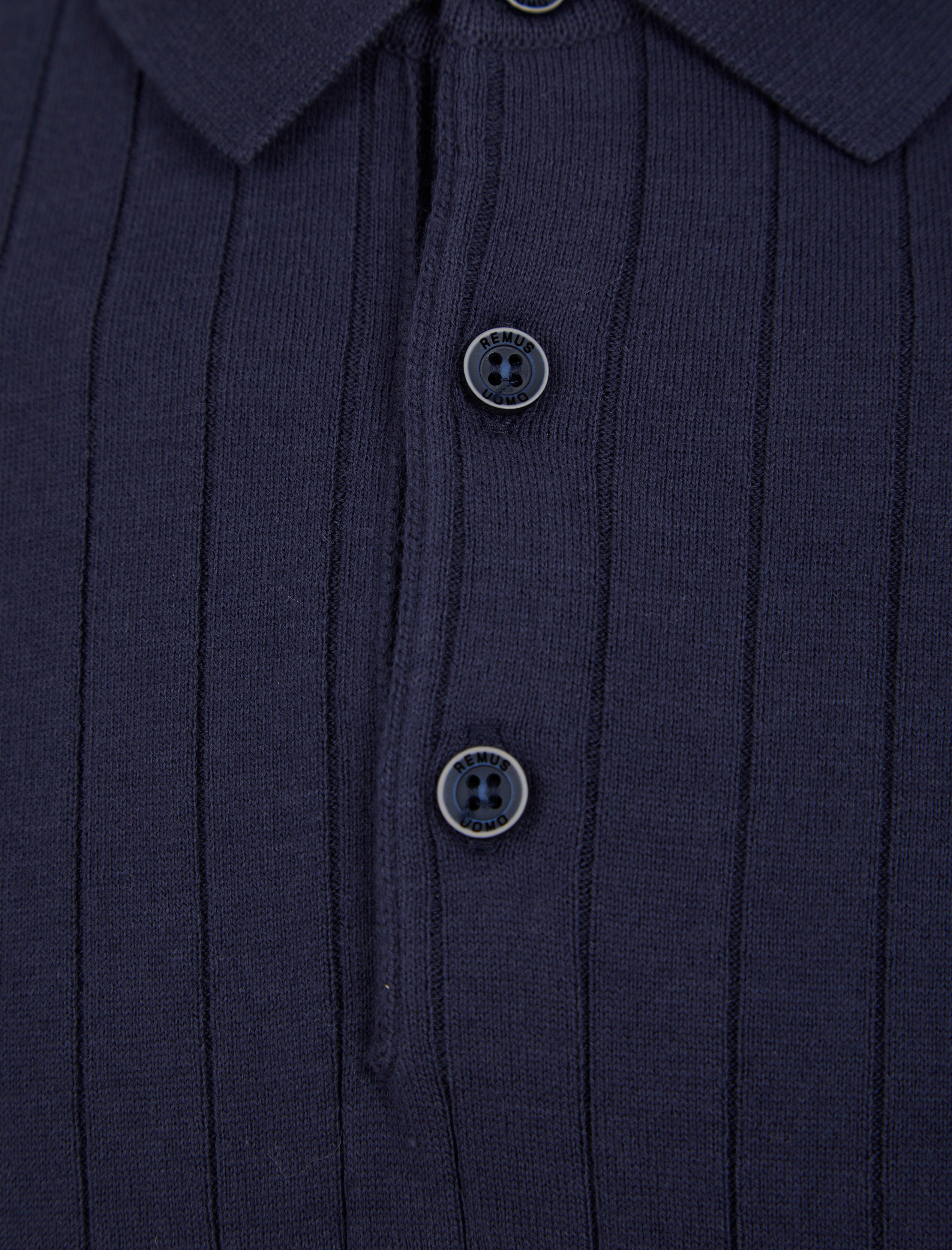 Load image into Gallery viewer, Remus Slim Fit Ribbed Polo Navy

