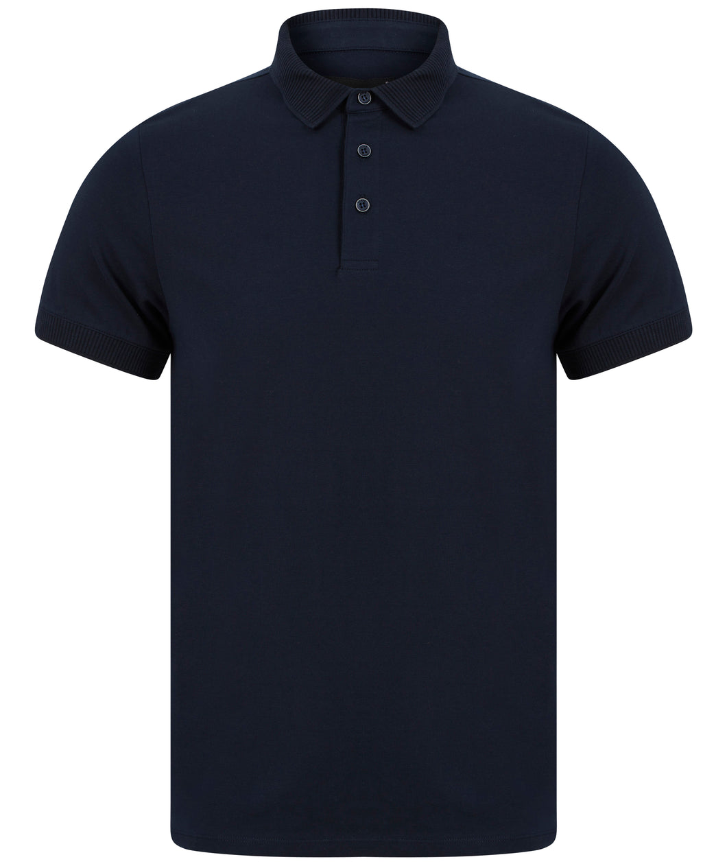 Remus Tapered Jersey Polo Navy