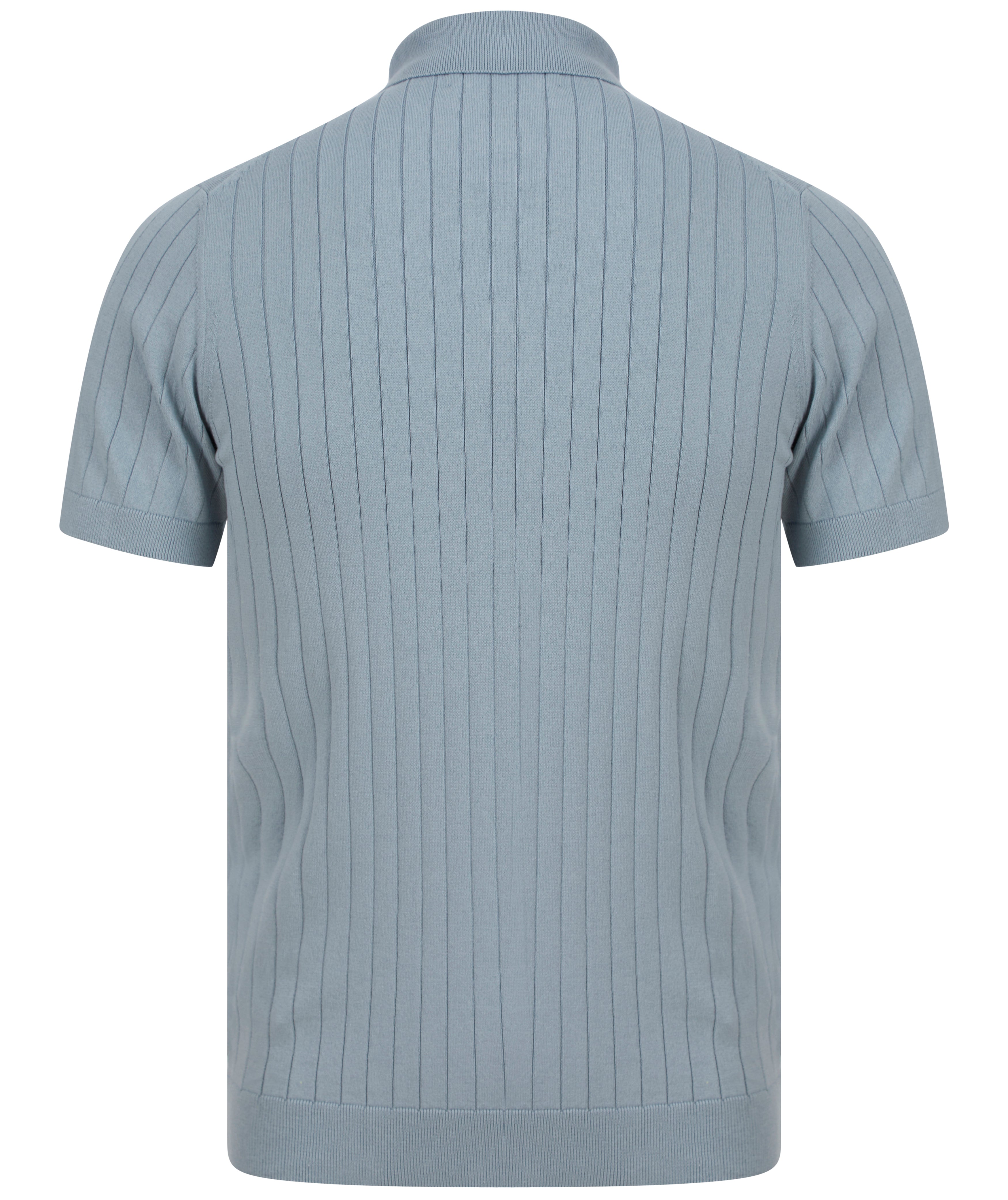 Load image into Gallery viewer, Remus Slim Fit Ribbed Polo Blue
