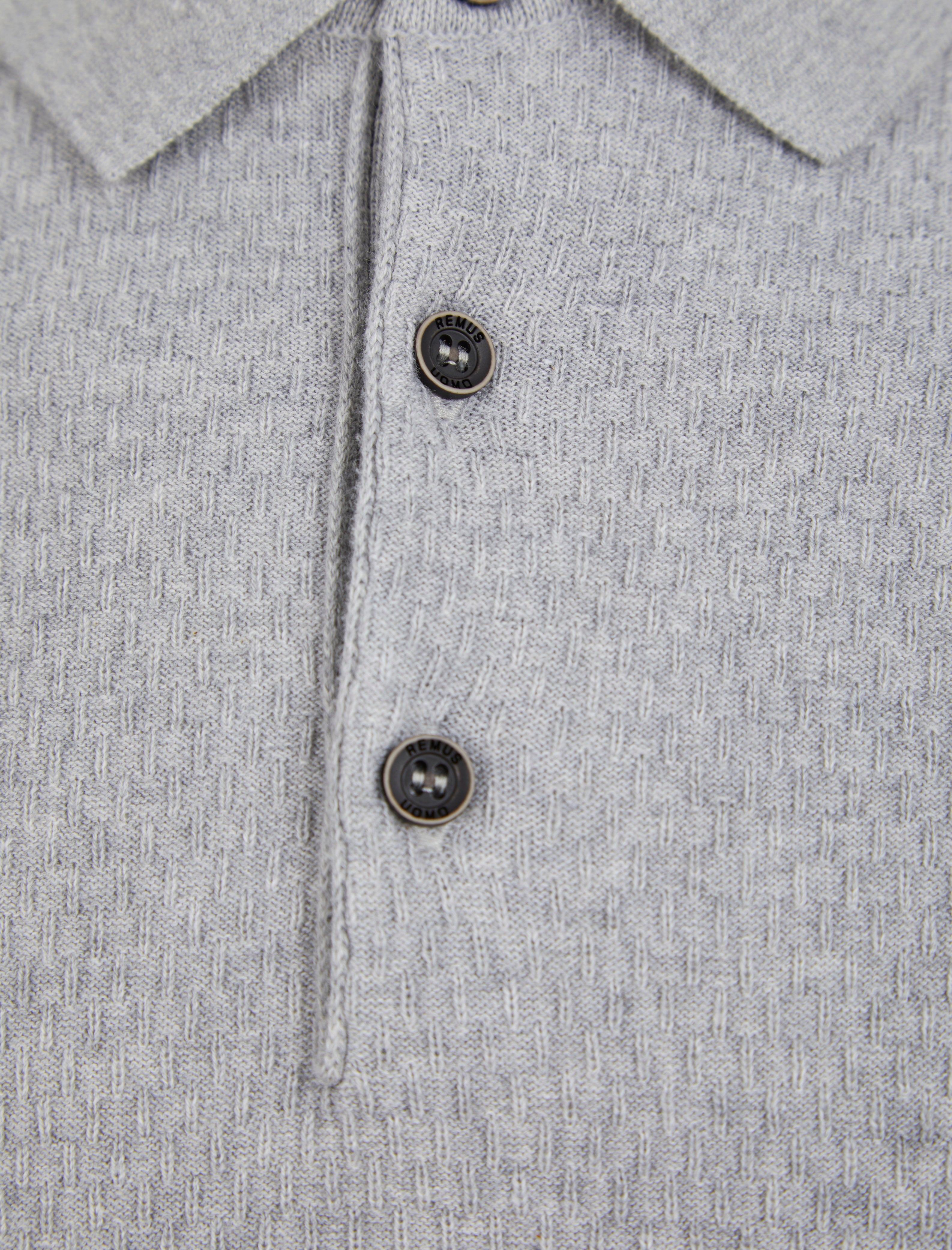 Load image into Gallery viewer, Remus Slim Fit Knit Polo Grey
