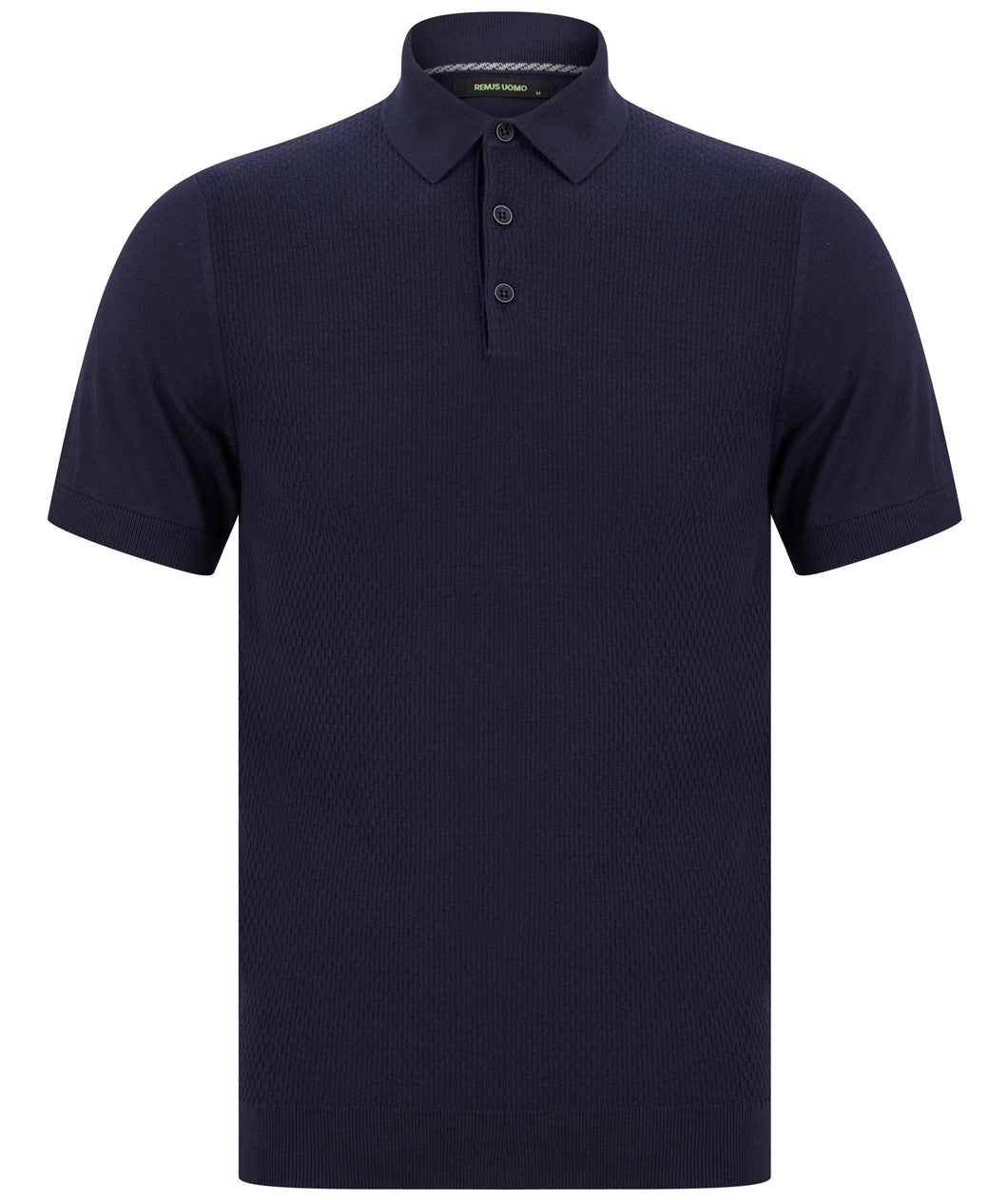 Remus Slim Fit Knit Polo Navy
