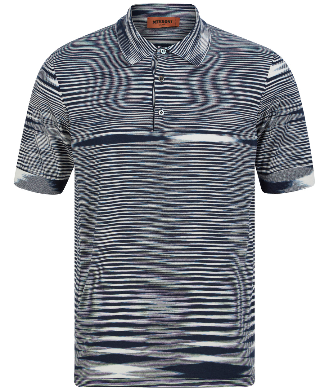 Missoni Knitted Polo Shirt Navy