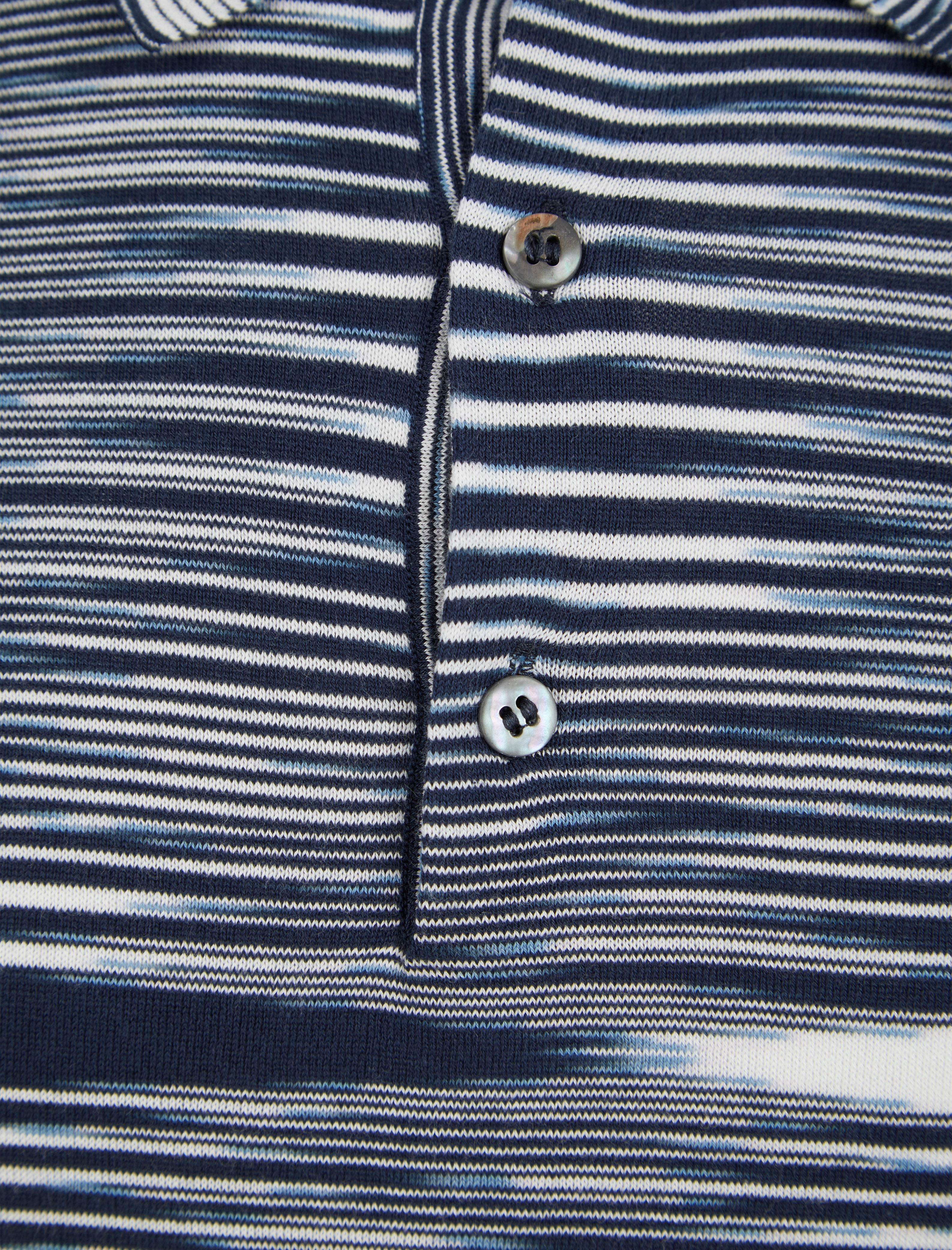 Load image into Gallery viewer, Missoni Knitted Polo Shirt Navy
